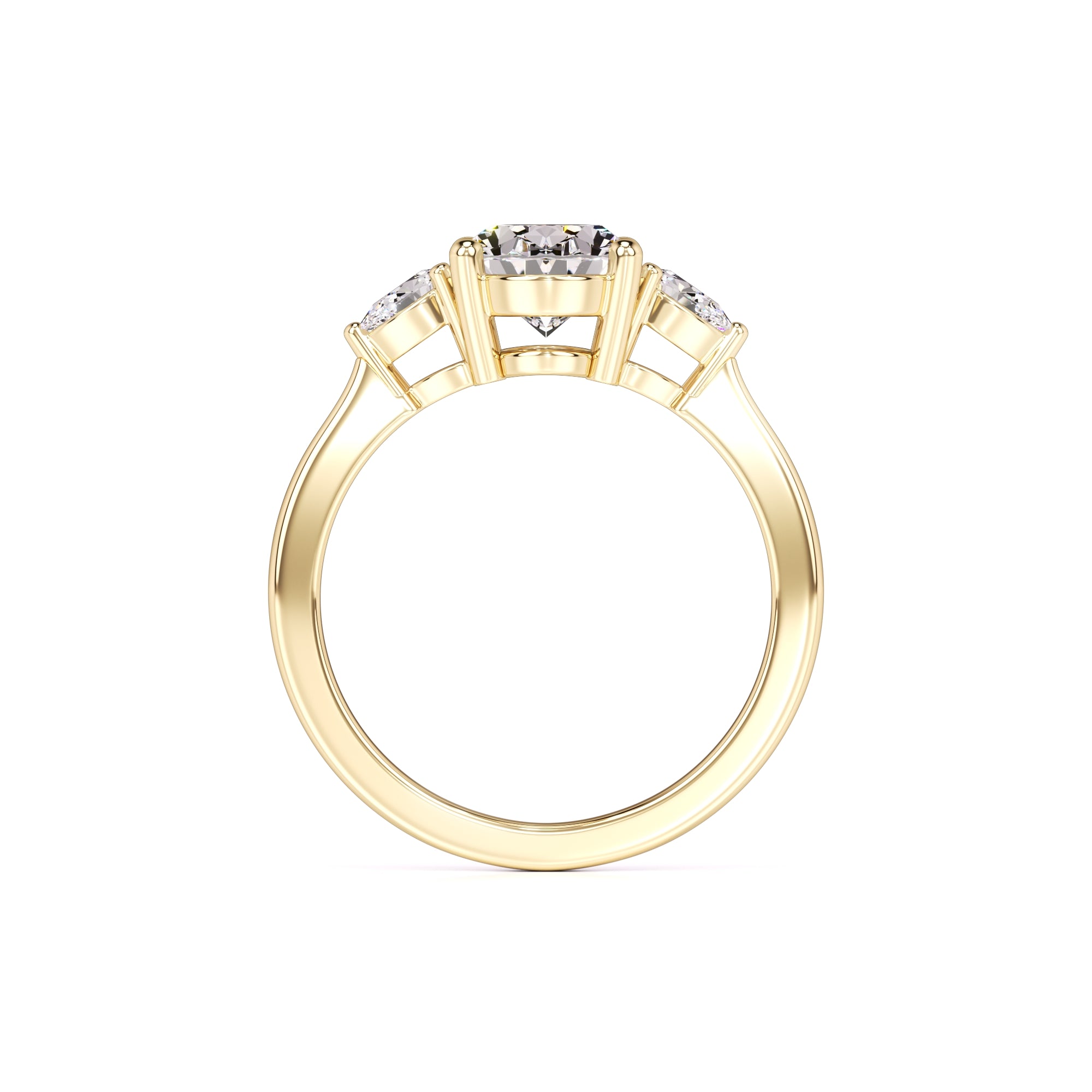 Zara Moissanite & Lab Grown Diamond Ring | Yellow Gold | 4