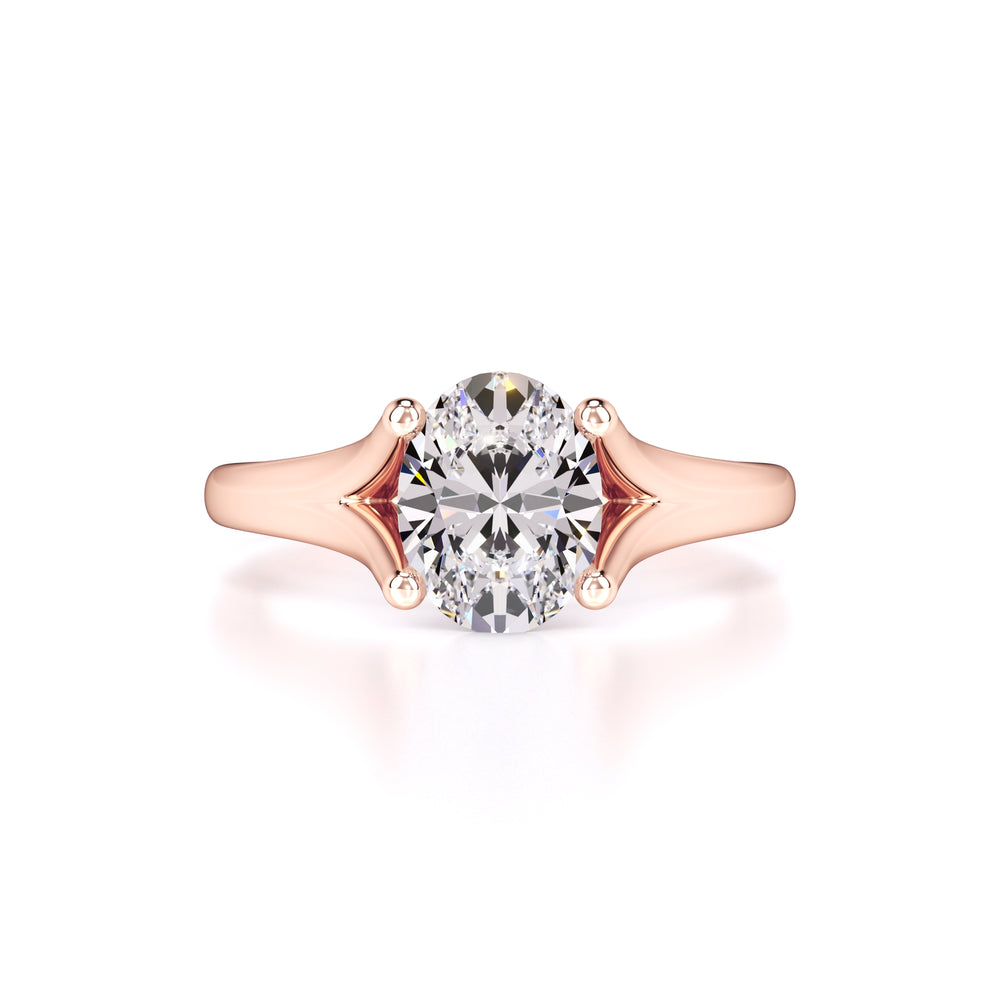 Brianna Moissanite & Lab Grown Diamond Ring | Rose Gold | 1