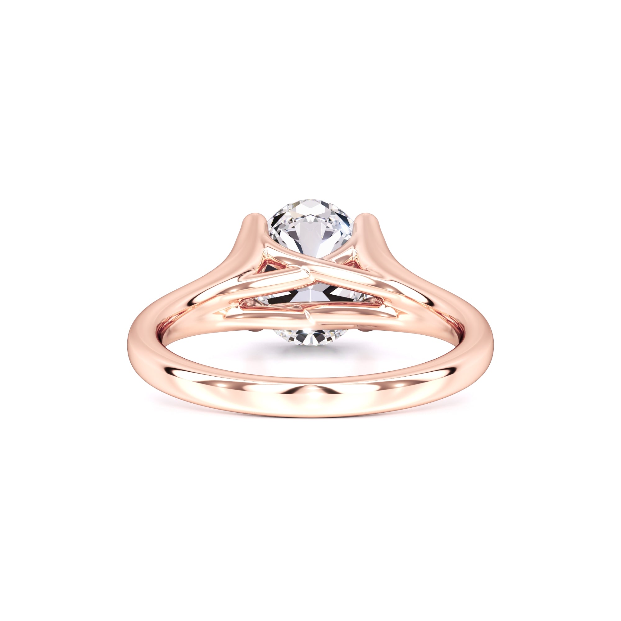 Brianna Moissanite & Lab Grown Diamond Ring | Rose Gold | 3