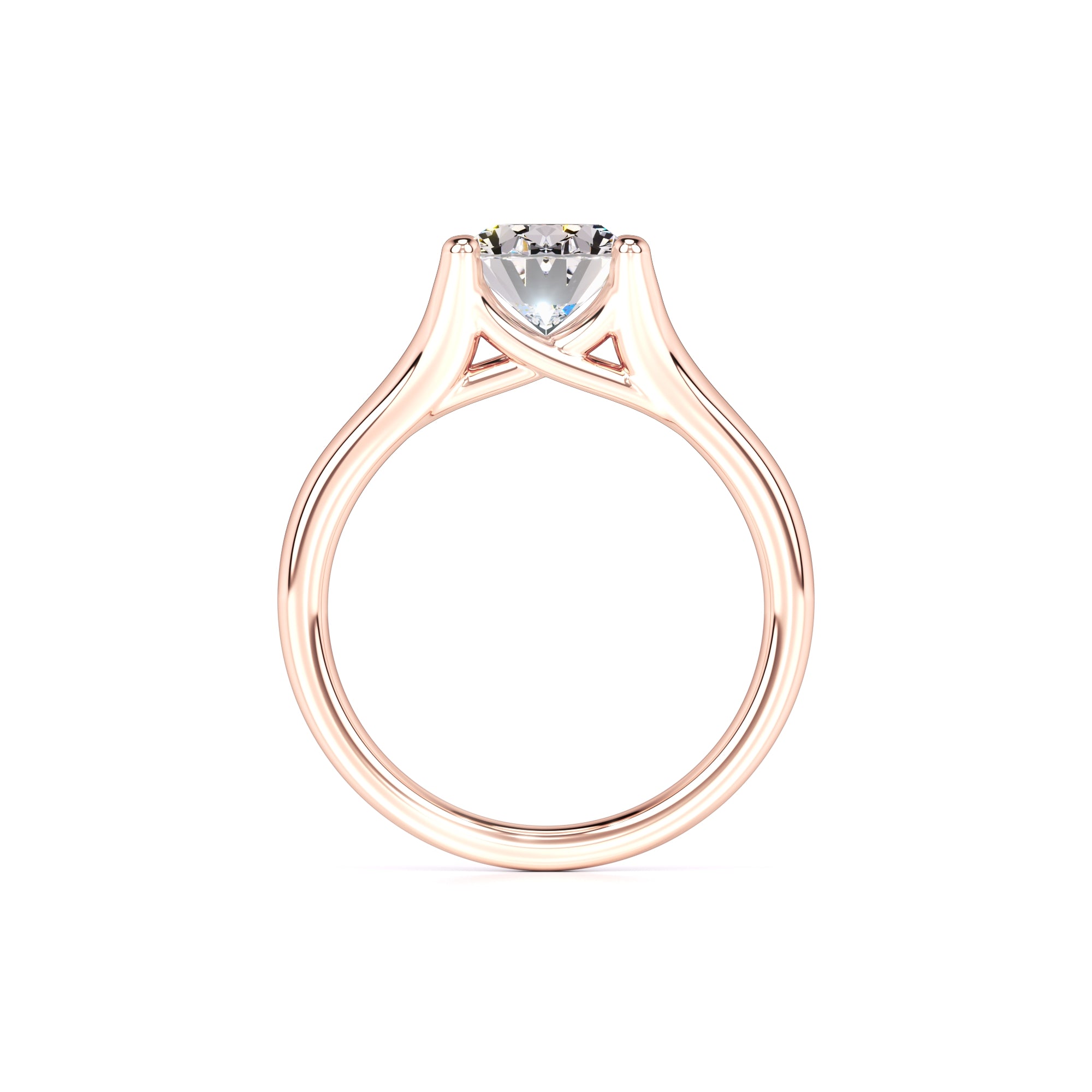 Brianna Moissanite & Lab Grown Diamond Ring | Rose Gold | 4