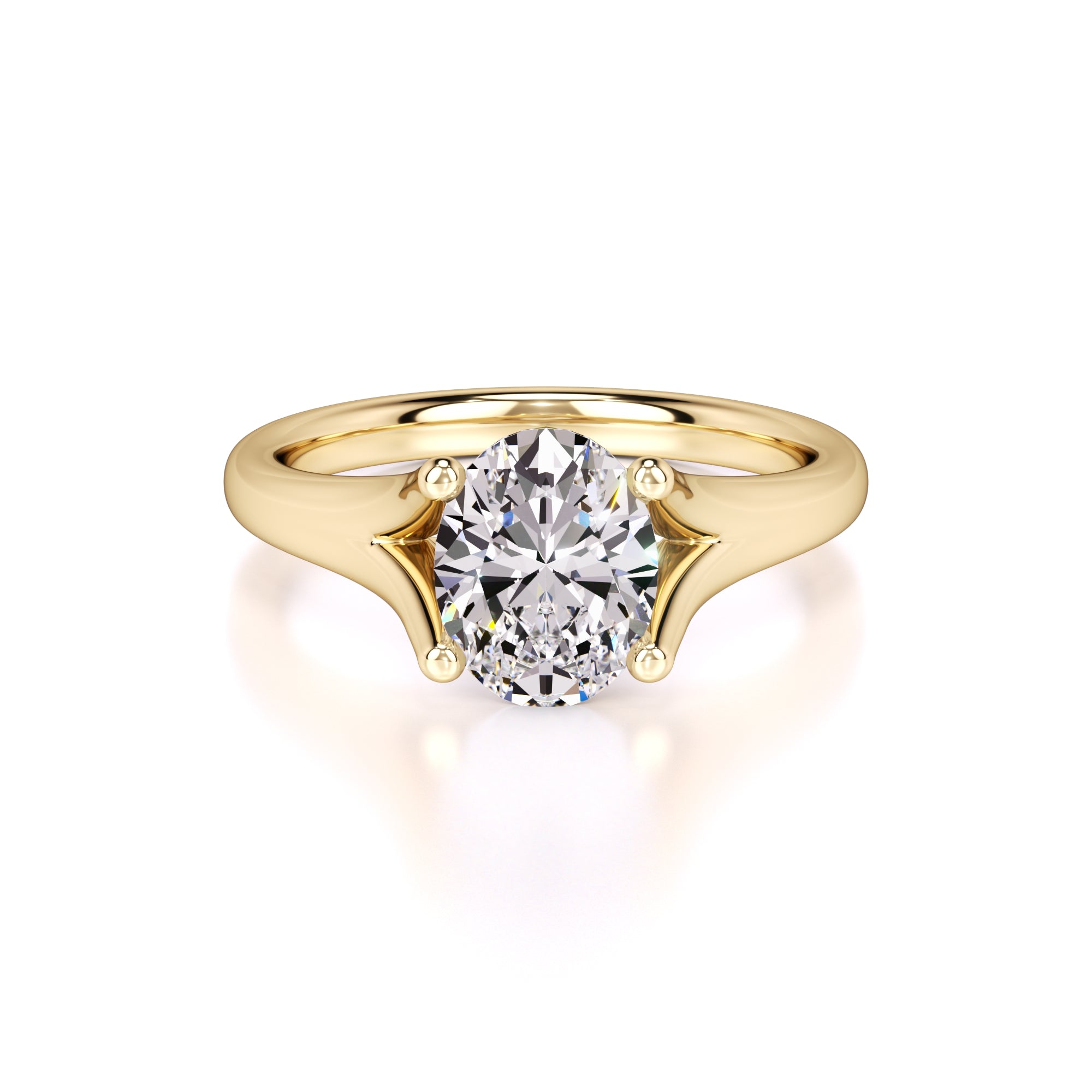 Brianna Lab Grown Diamond Ring | Yellow Gold | 1