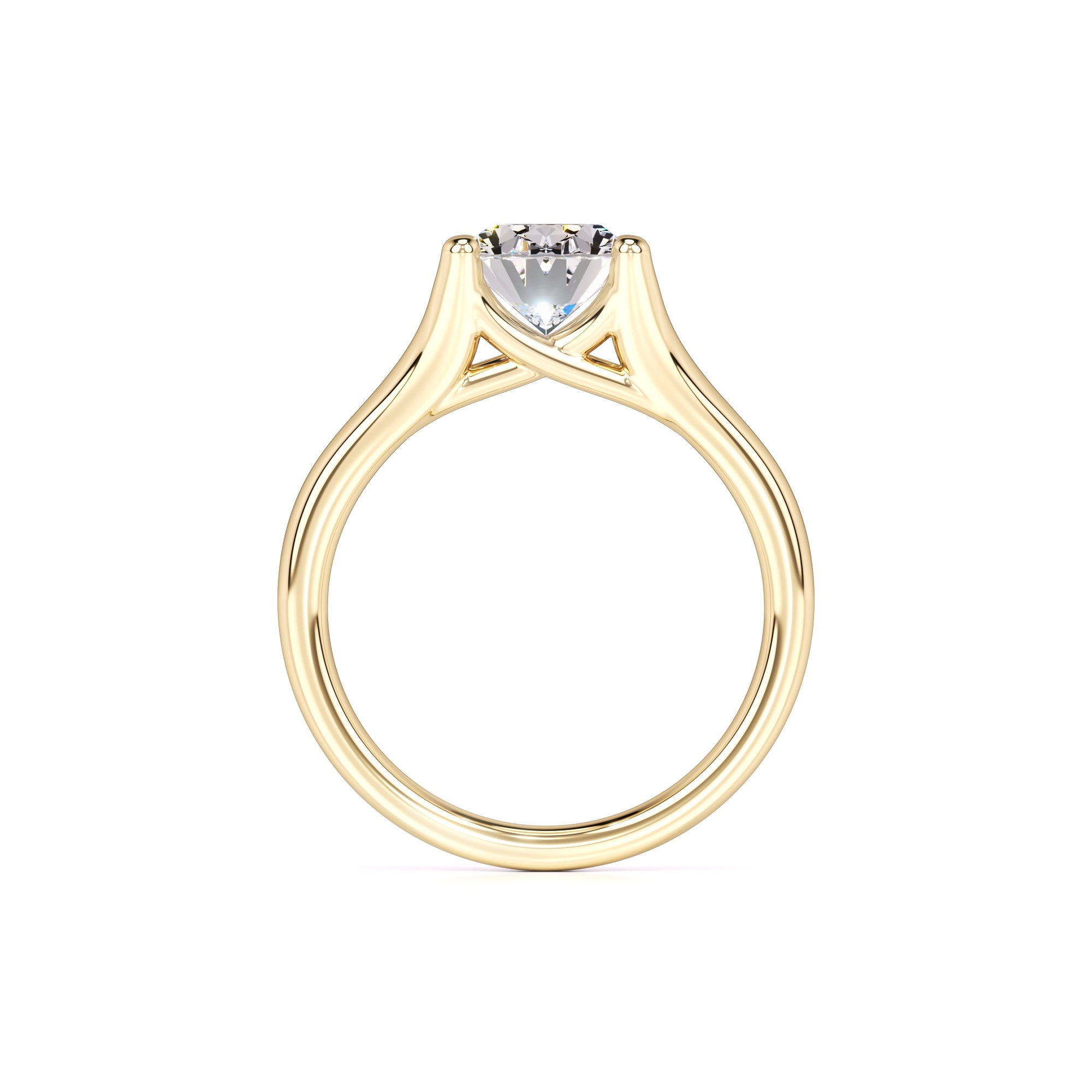 Brianna Moissanite & Lab Grown Diamond Ring | Yellow Gold | 4