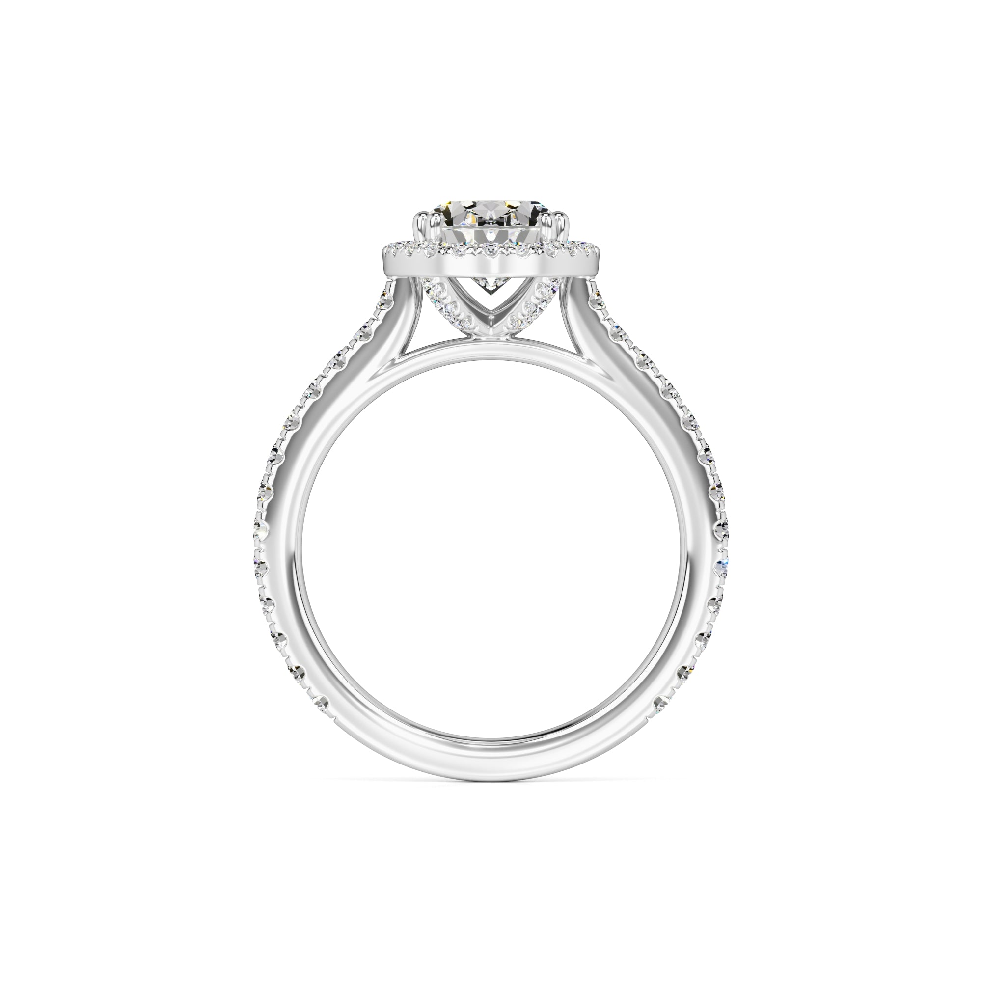 Clara Moissanite & Lab Grown Diamond Ring | White Gold | 4
