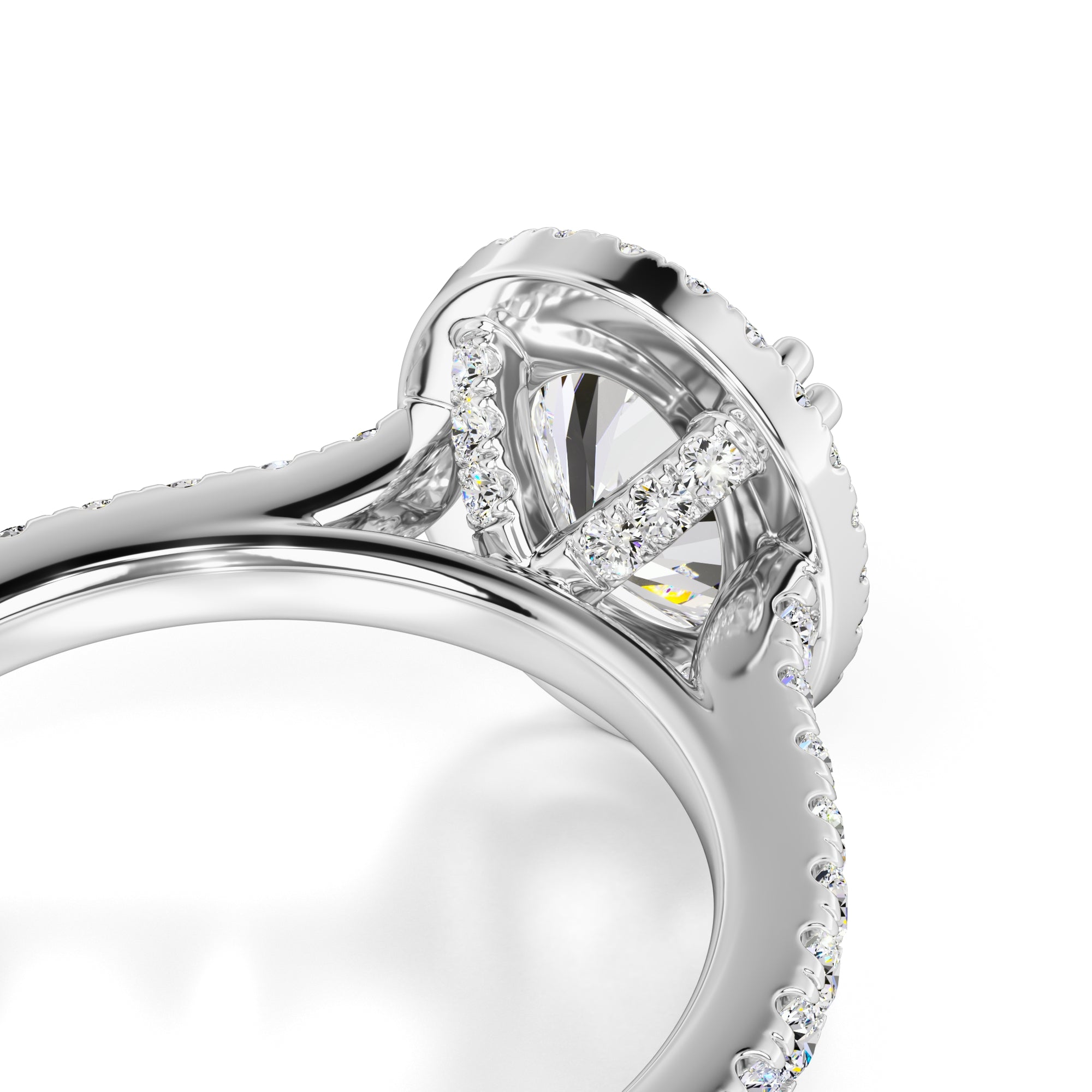 Clara Moissanite & Lab Grown Diamond Ring | White Gold | 2