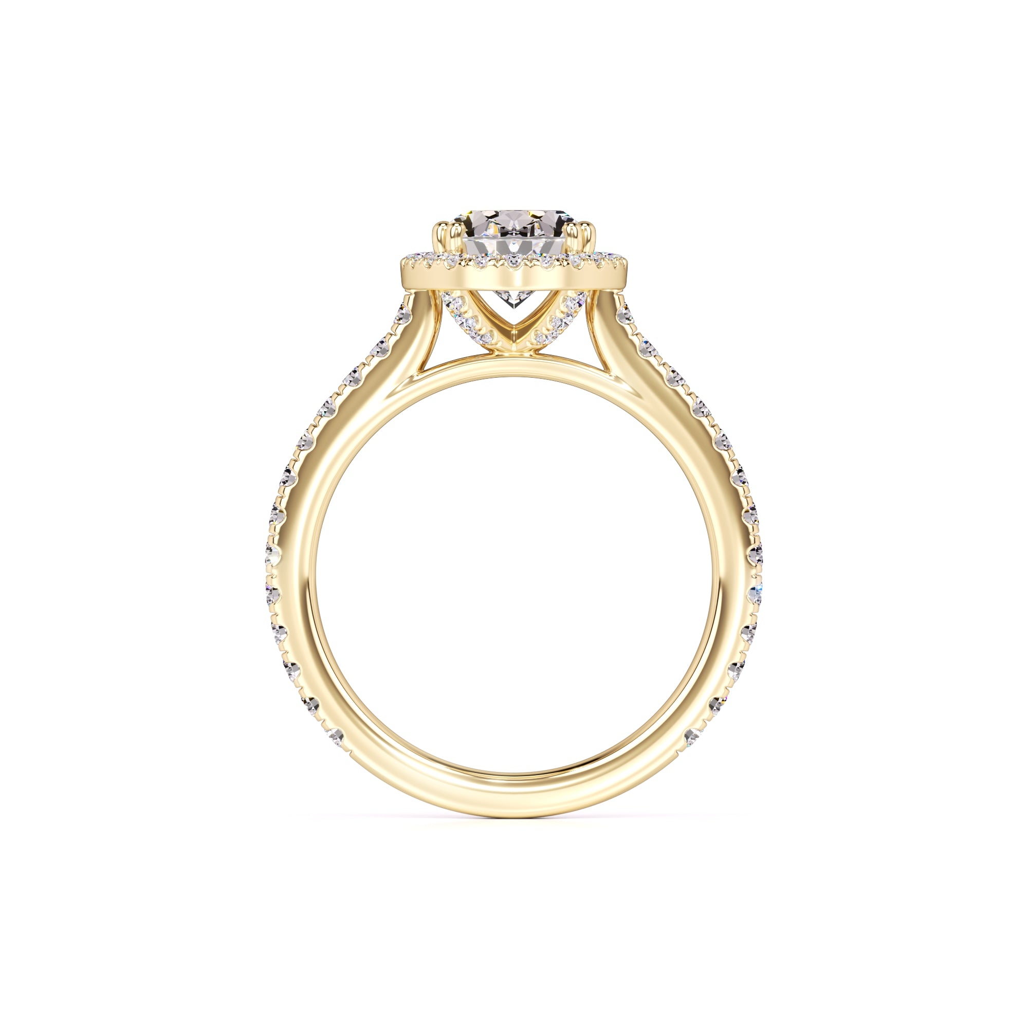 Clara Moissanite & Lab Grown Diamond Ring | Yellow Gold | 4