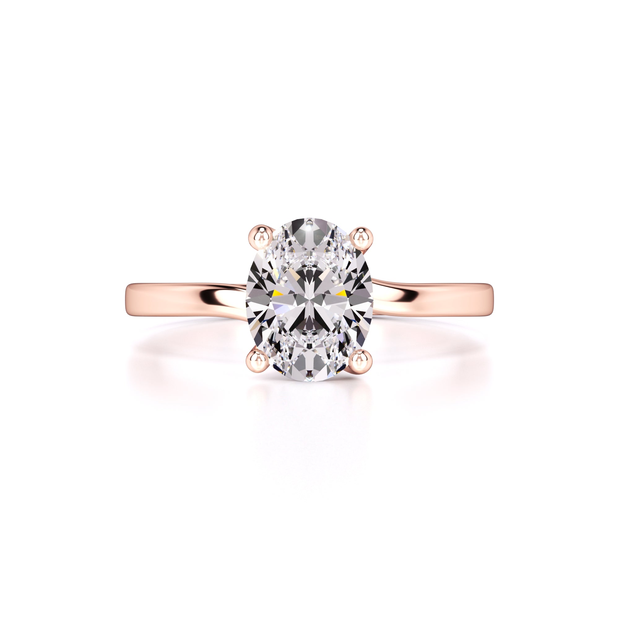 Diana Moissanite Ring | Rose Gold | 1