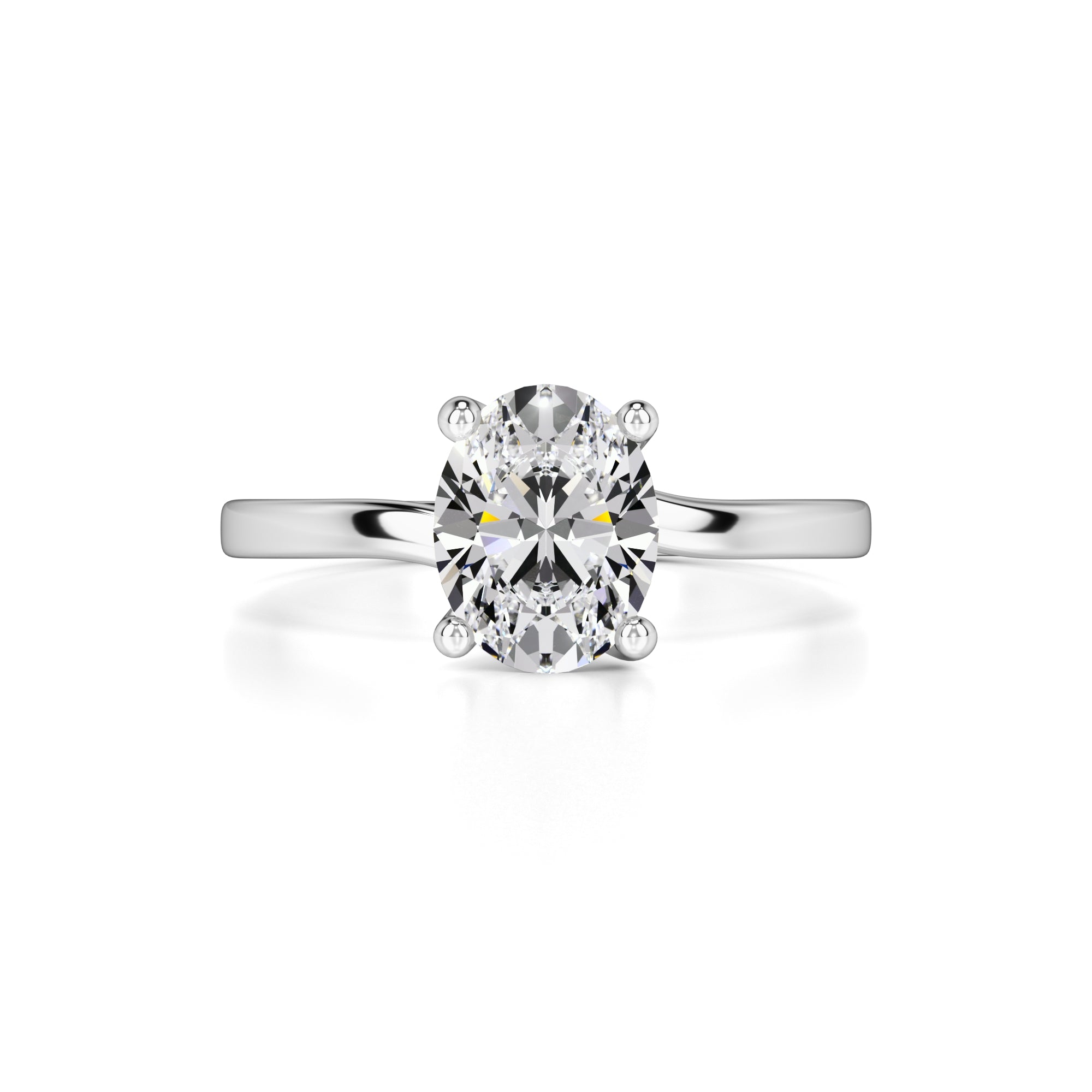 Diana Moissanite Ring | White Gold | 1
