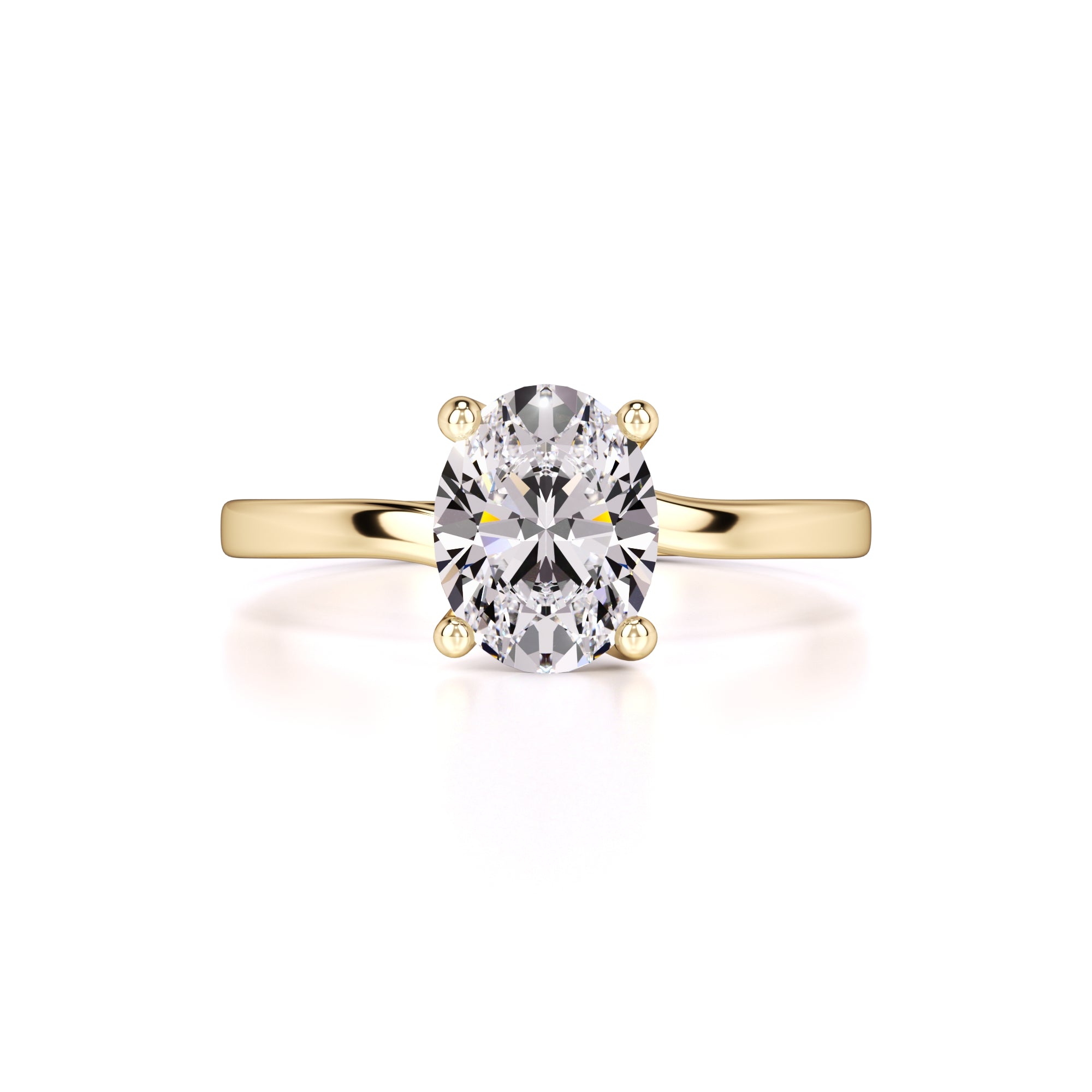 Diana Moissanite Ring | Yellow Gold | 1