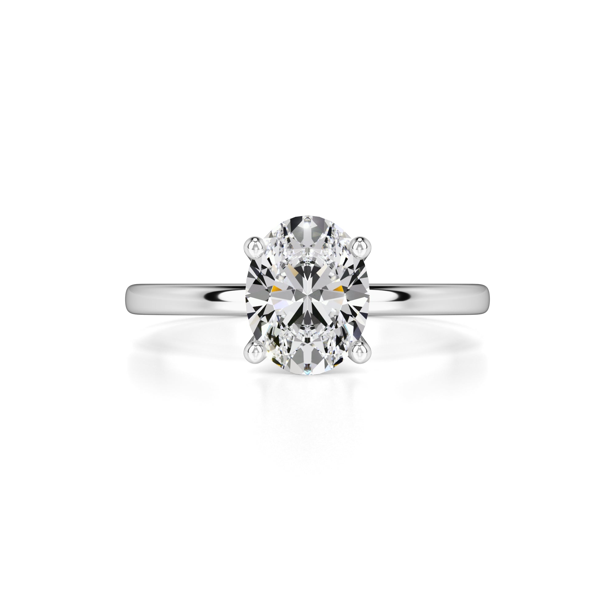 Emilia Moissanite Ring | White Gold | 1