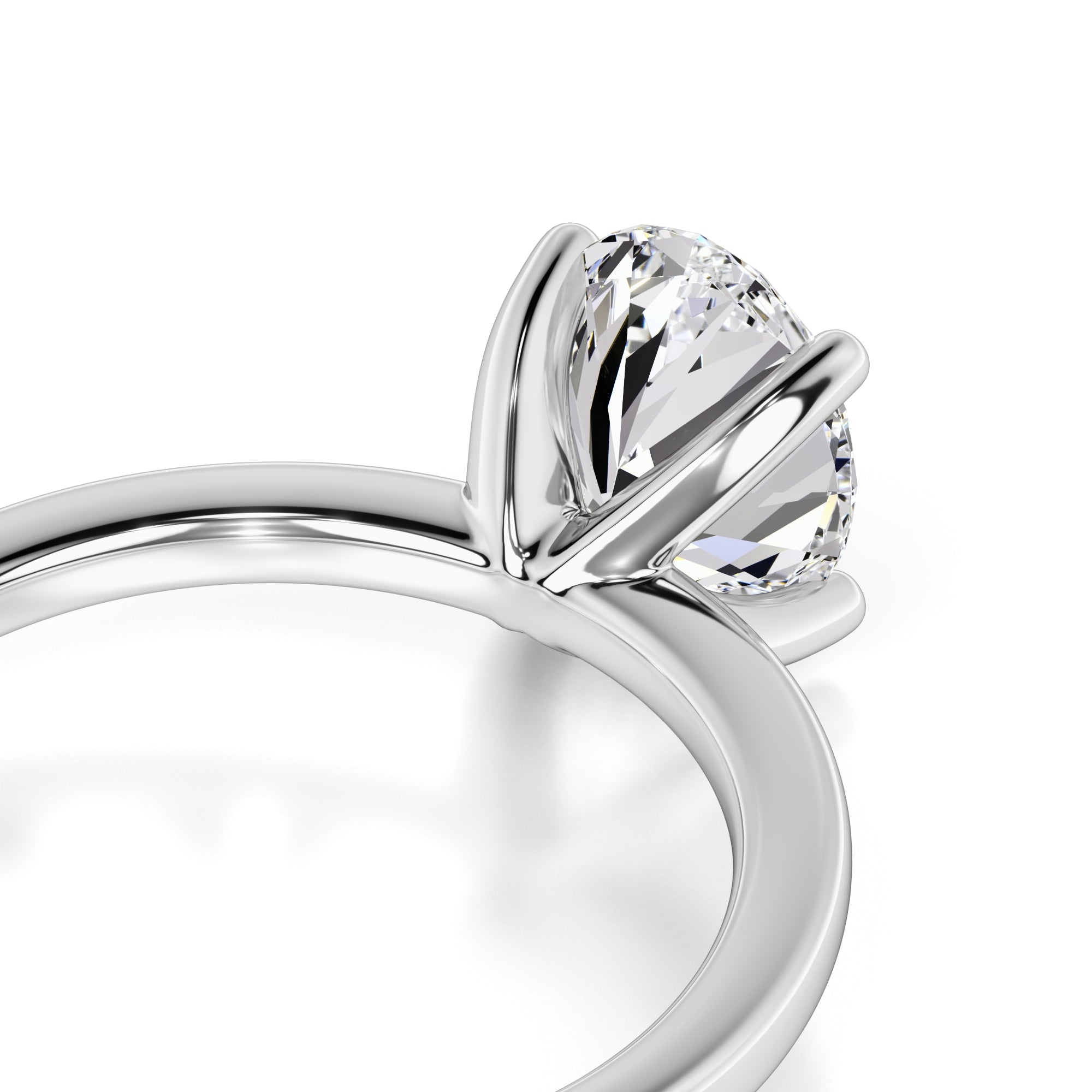 Emilia Moissanite Ring | White Gold | 2