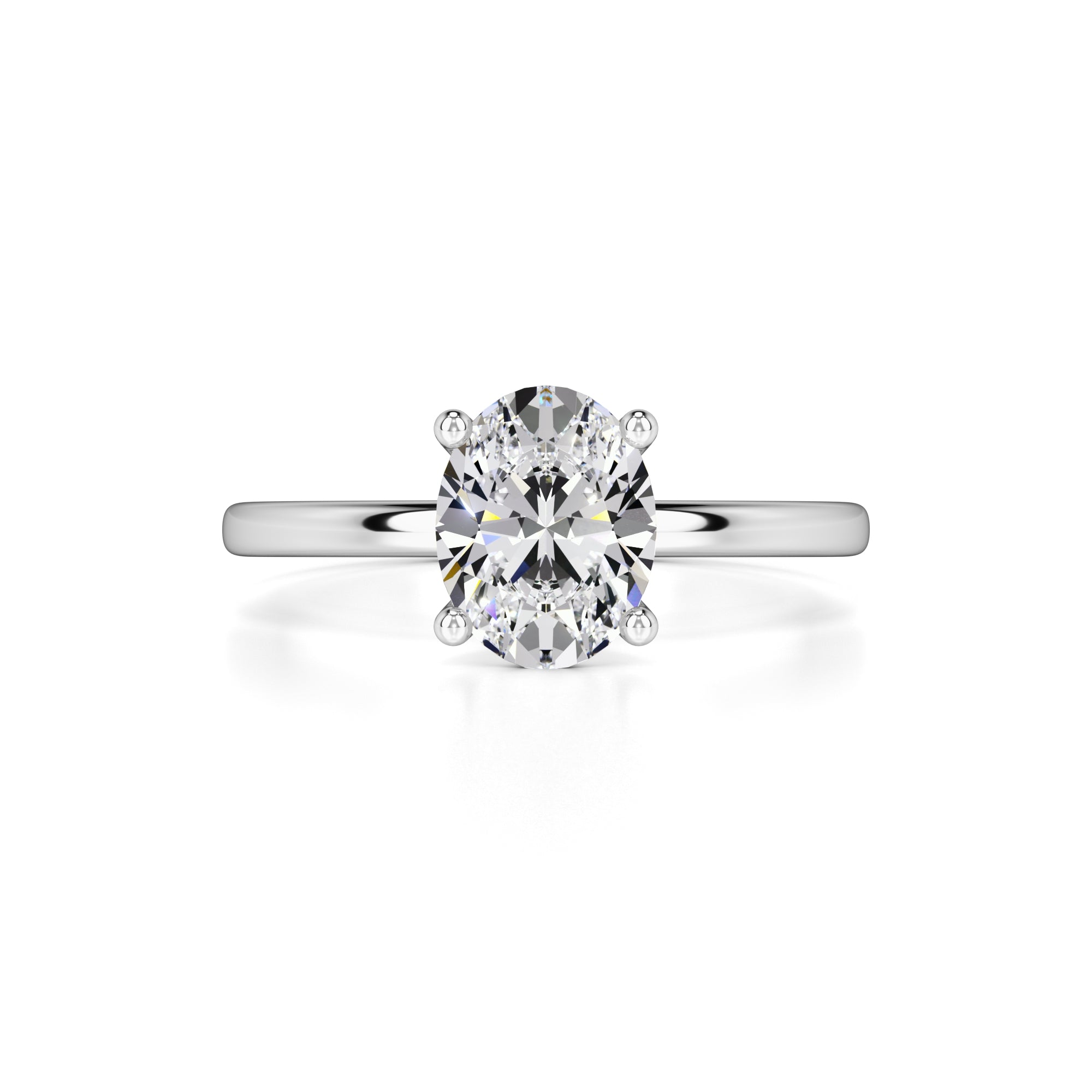 Maria Moissanite Ring | White Gold | 1