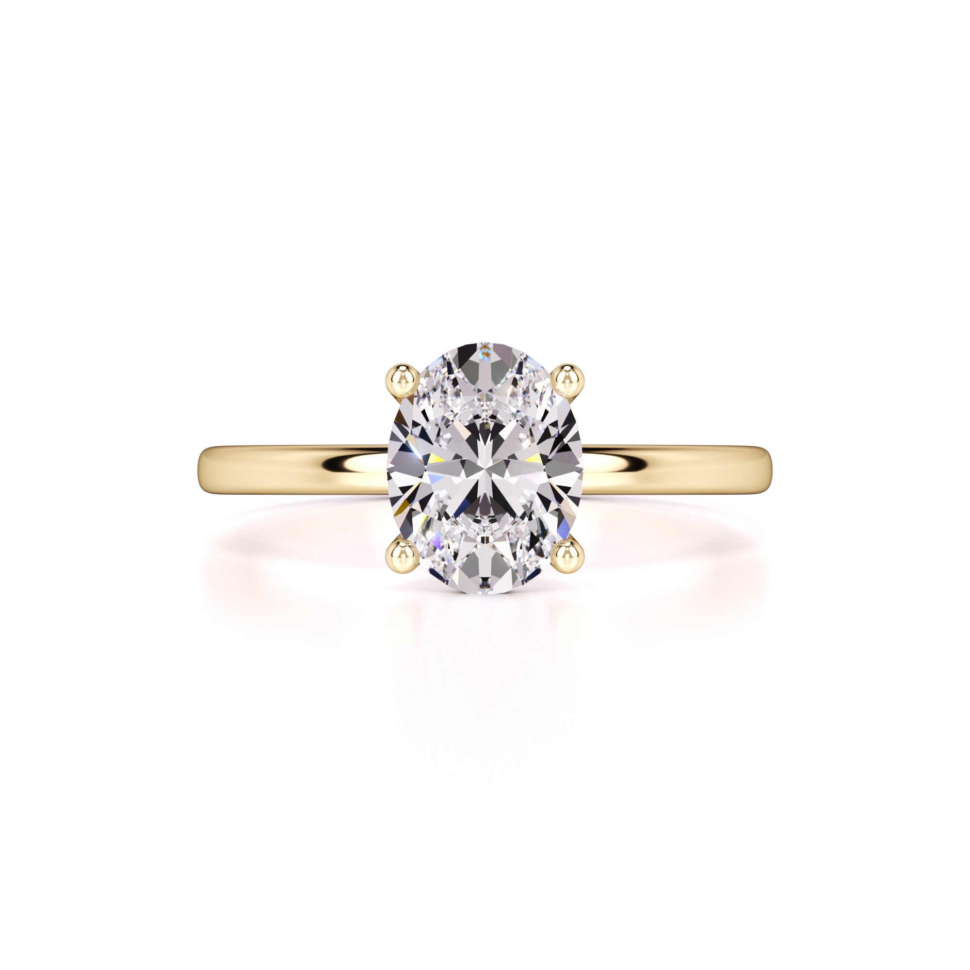 Maria Moissanite Ring | Yellow Gold | 1