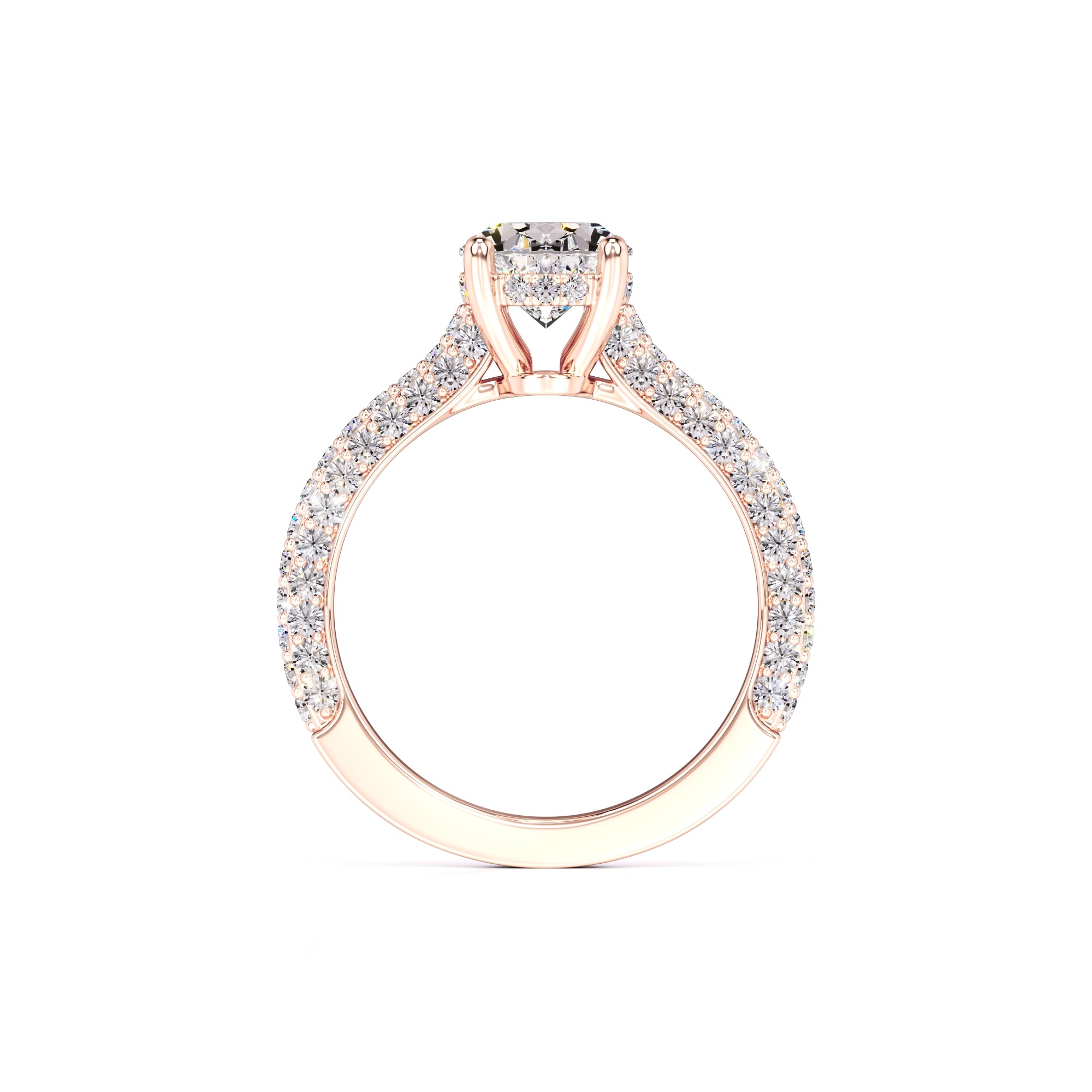 Hayden Moissanite & Lab Grown Diamond Ring | Rose Gold | 4
