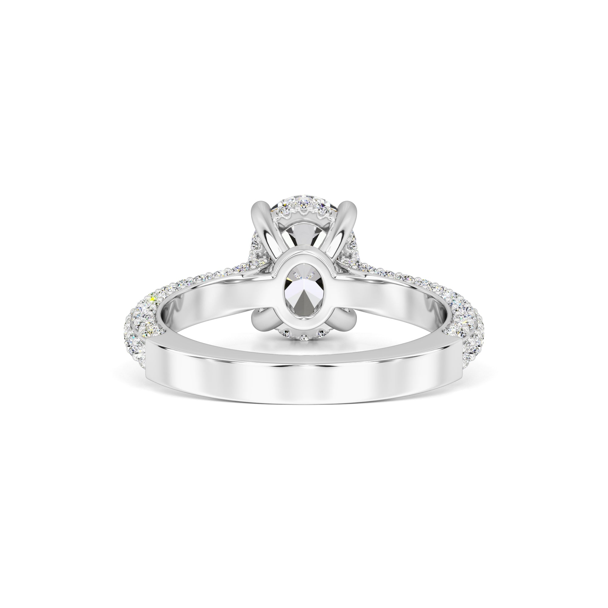 Hayden Moissanite & Lab Grown Diamond Ring | White Gold | 3
