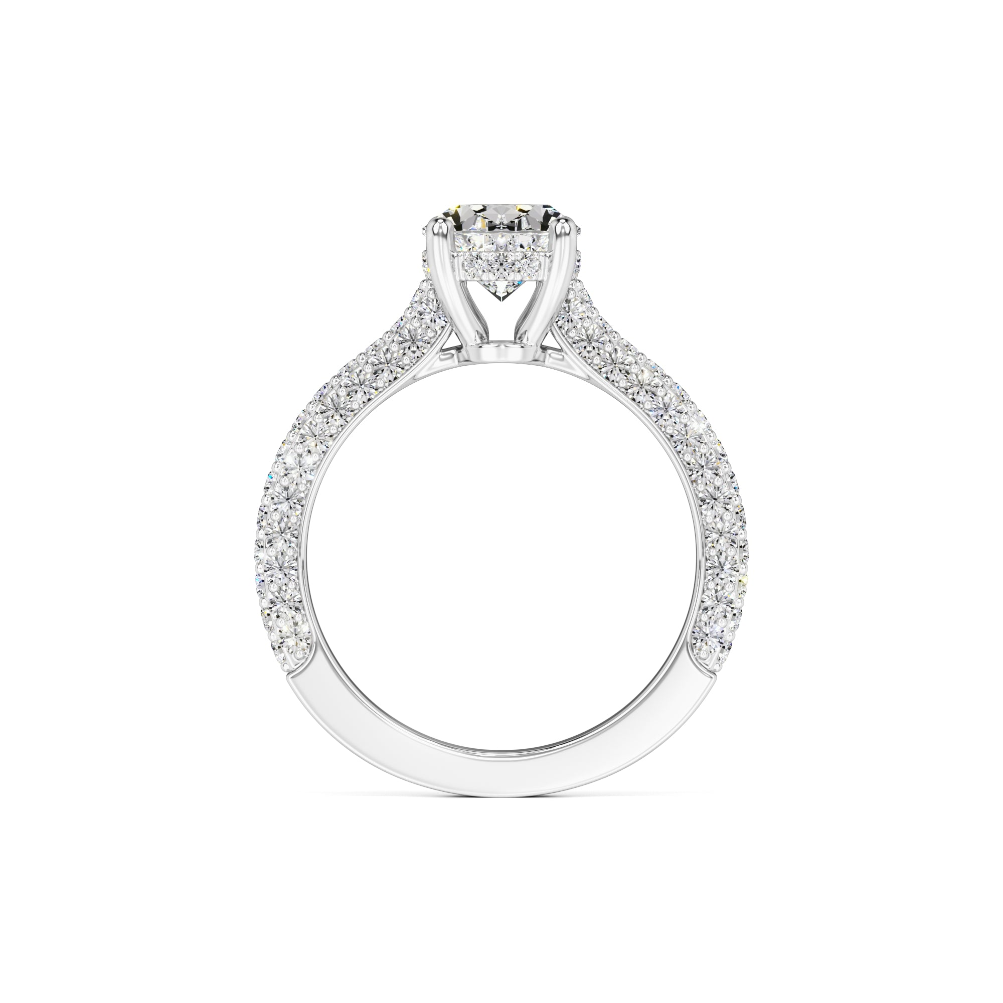 Hayden Moissanite & Lab Grown Diamond Ring | White Gold | 4
