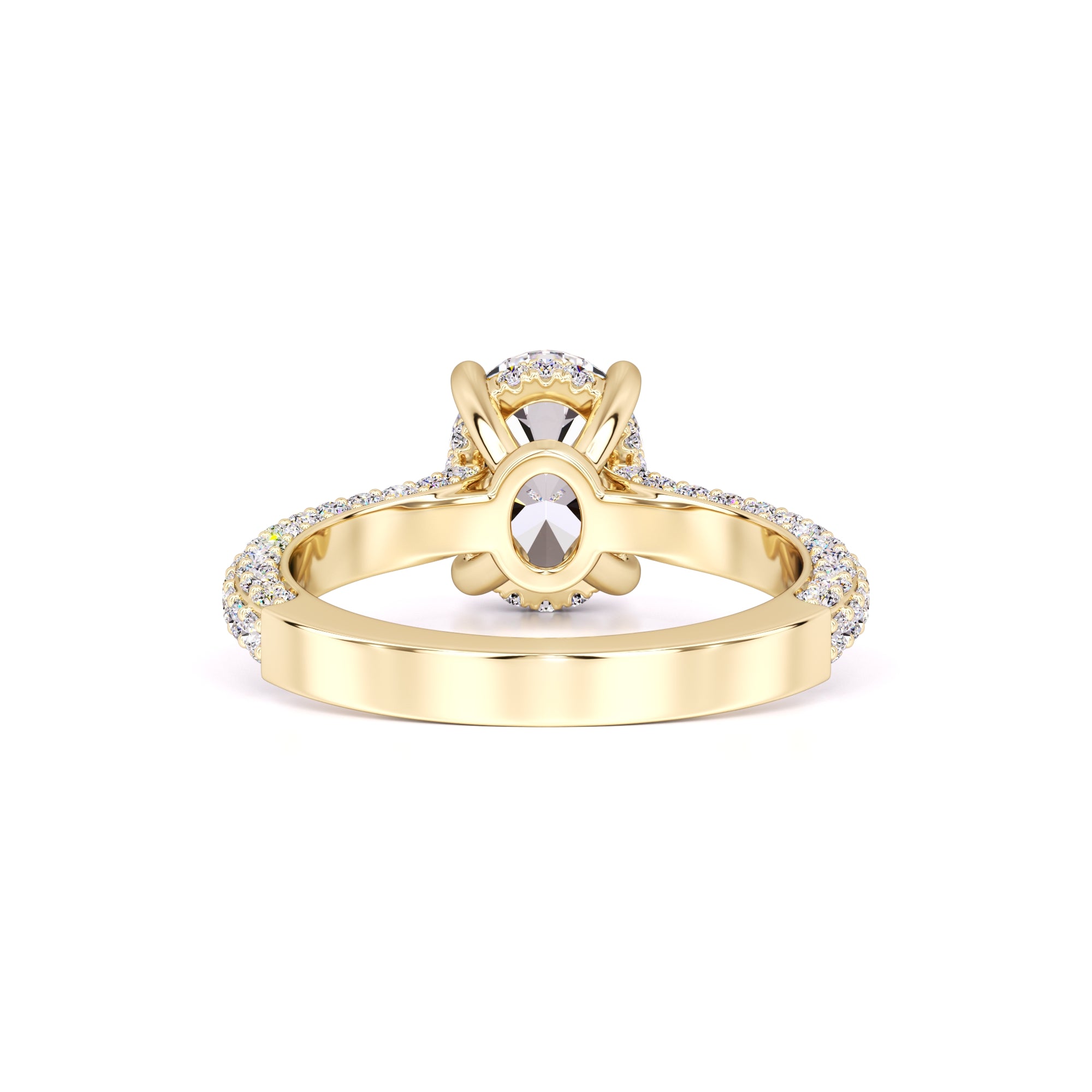 Hayden Moissanite & Lab Grown Diamond Ring | Yellow Gold | 3