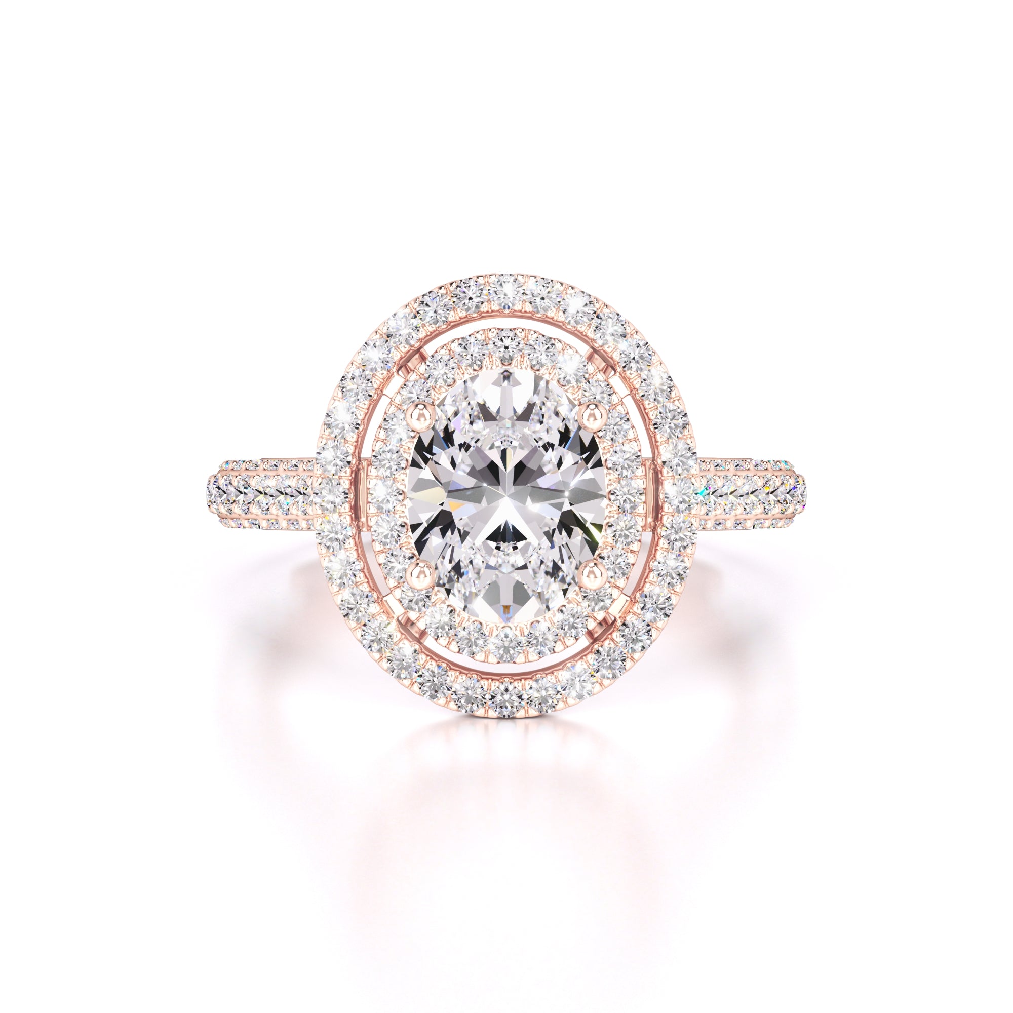 Jordan Moissanite & Lab Grown Diamond Ring | Rose Gold | 1