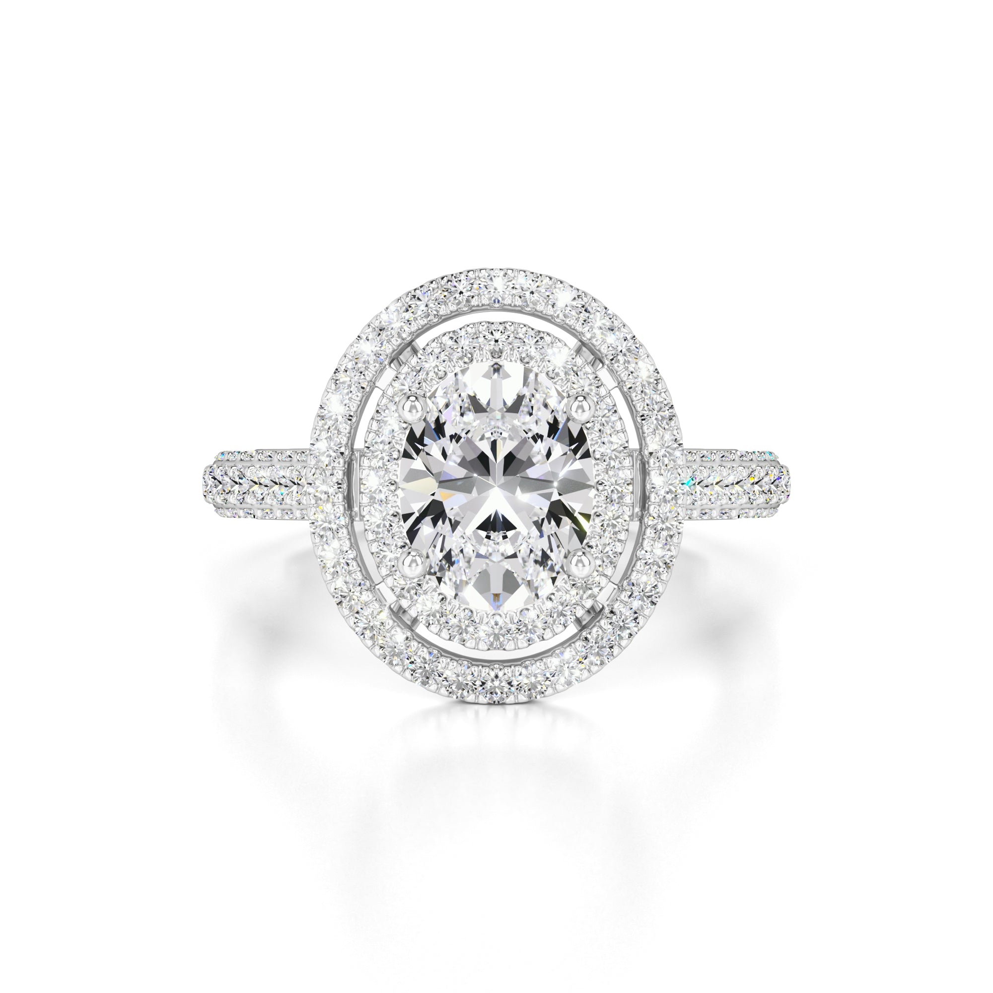 Jordan Moissanite & Lab Grown Diamond Ring | White Gold | 1
