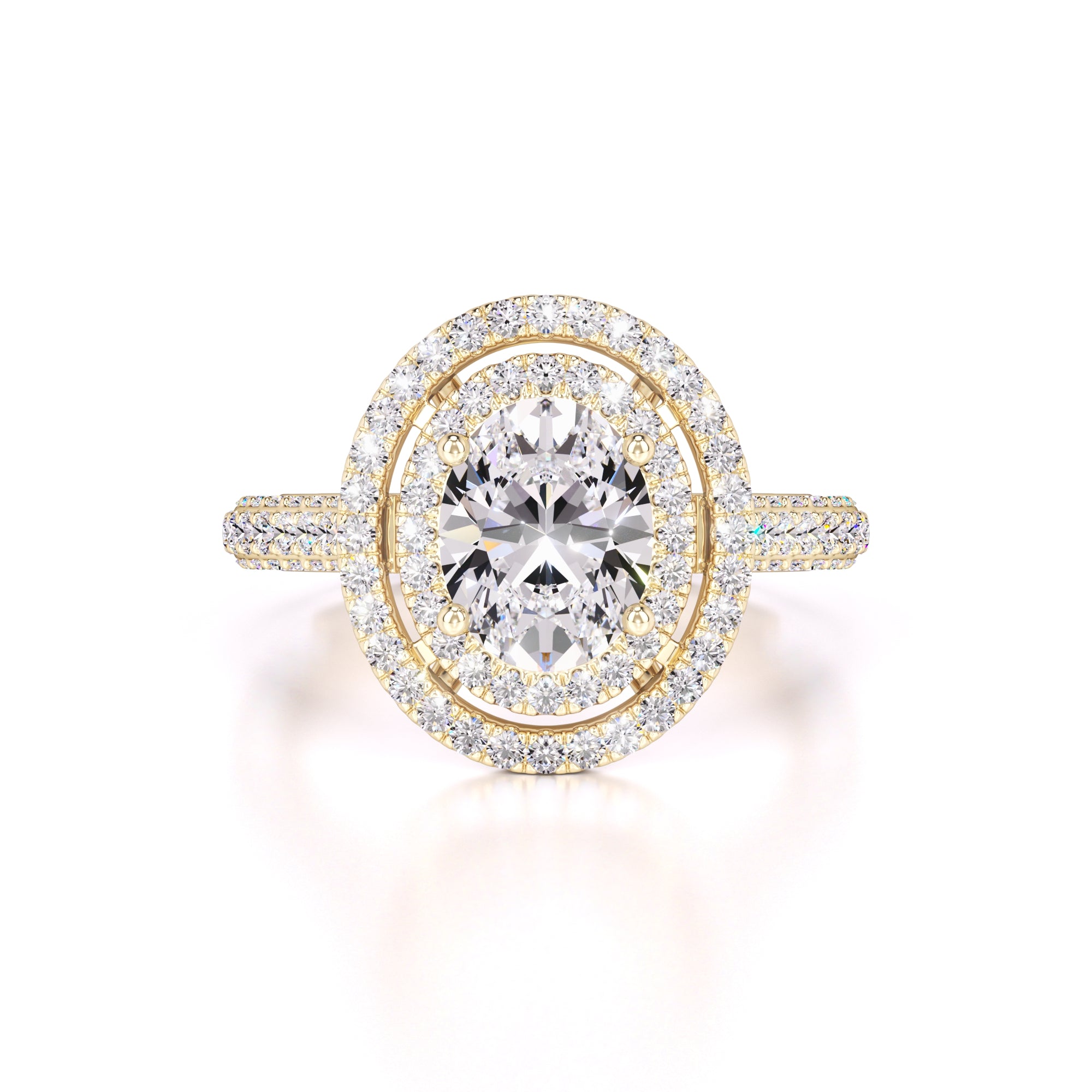 Jordan Moissanite & Lab Grown Diamond Ring | Yellow Gold | 1
