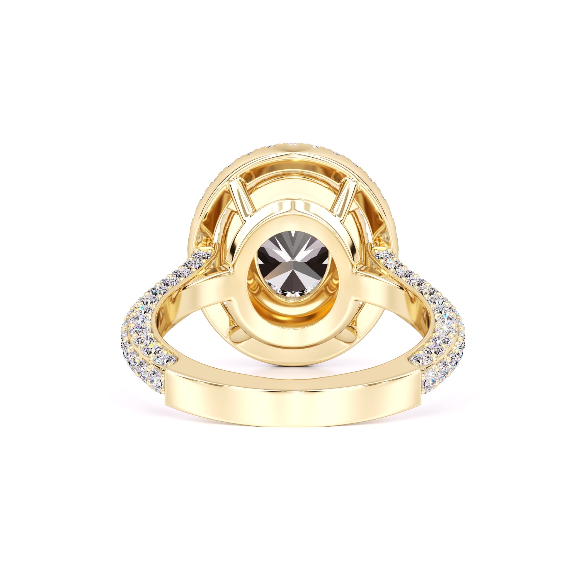 Jordan Moissanite & Lab Grown Diamond Ring | Yellow Gold | 3