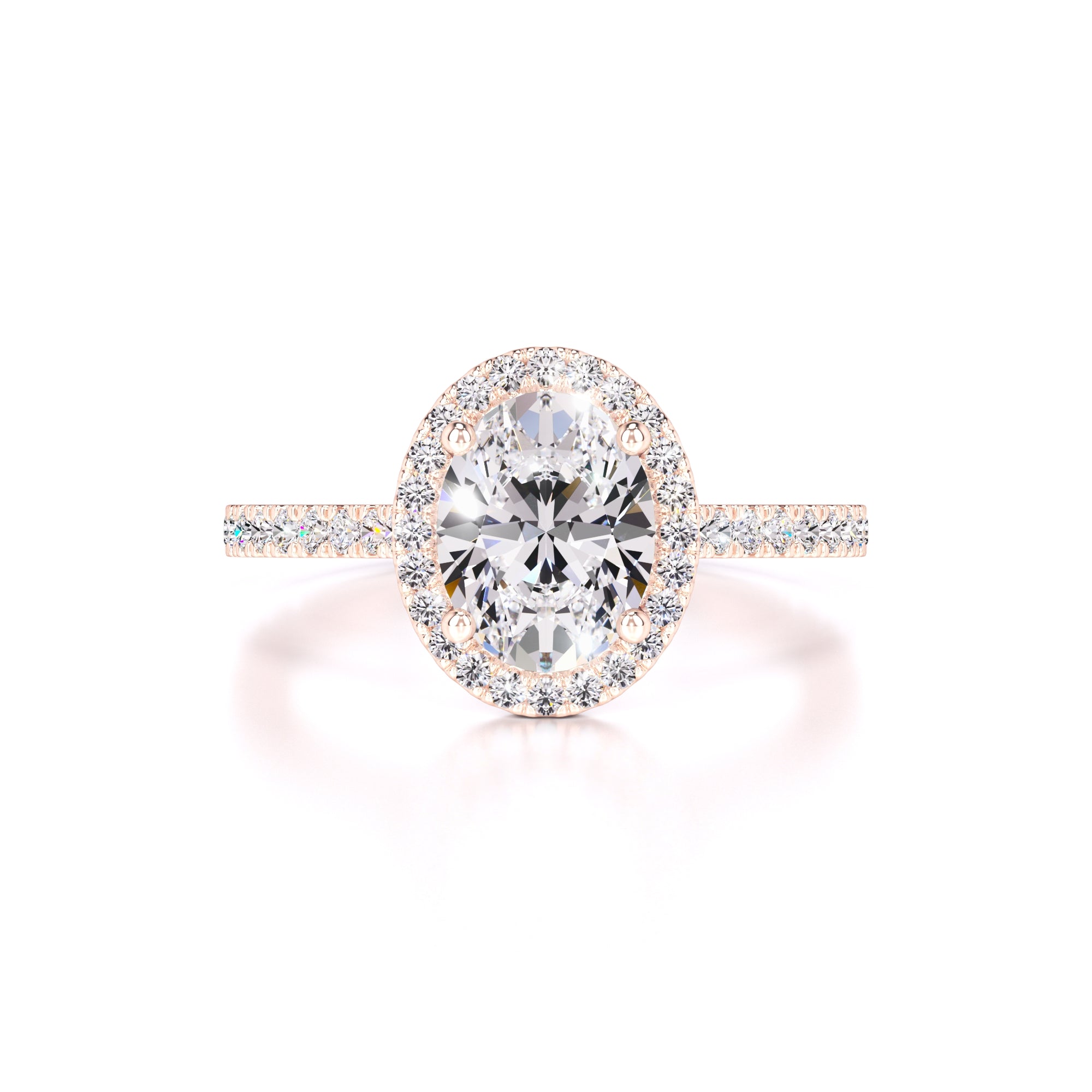 Marisol Moissanite & Lab Grown Diamond Ring | Rose Gold | 1