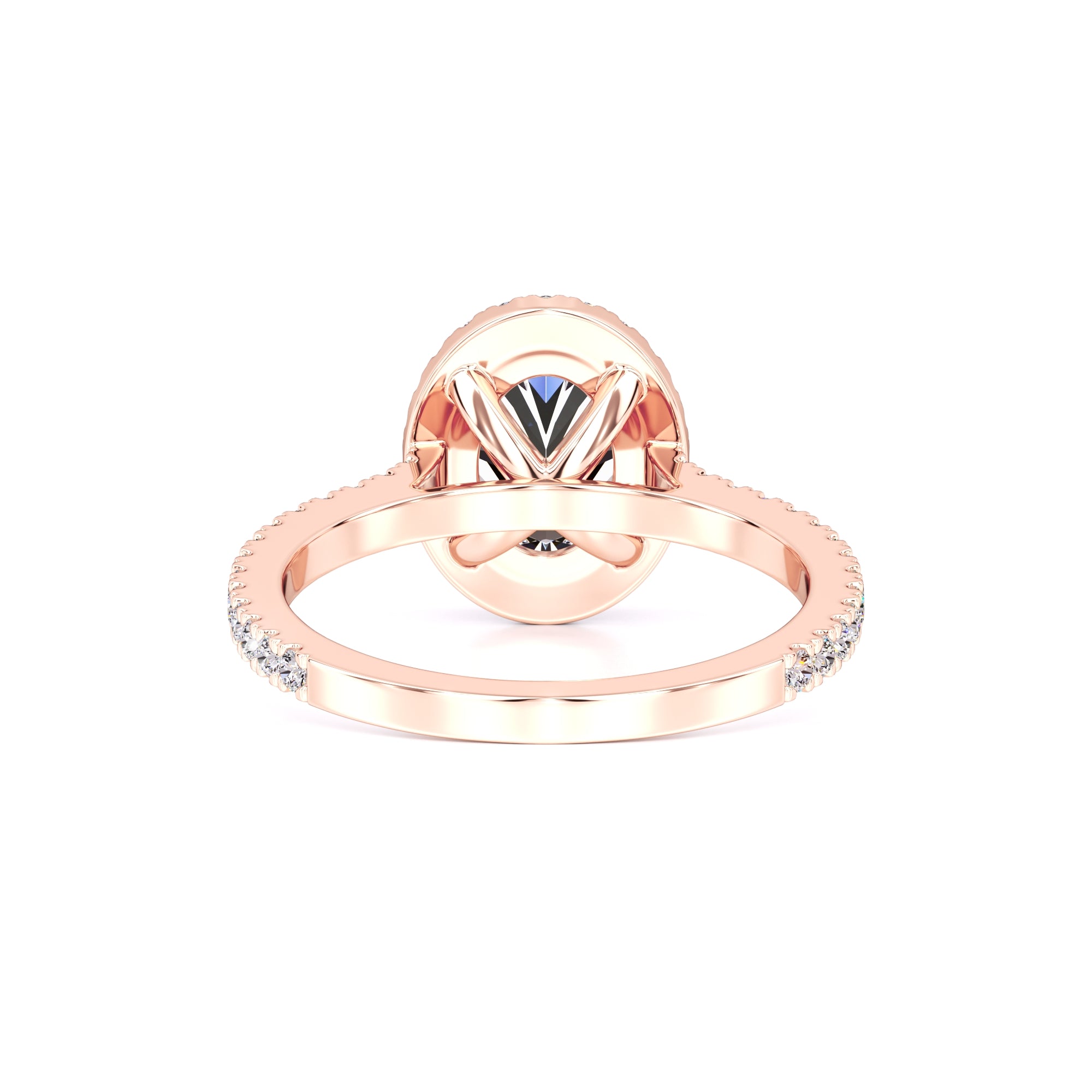 Marisol Moissanite & Lab Grown Diamond Ring | Rose Gold | 3