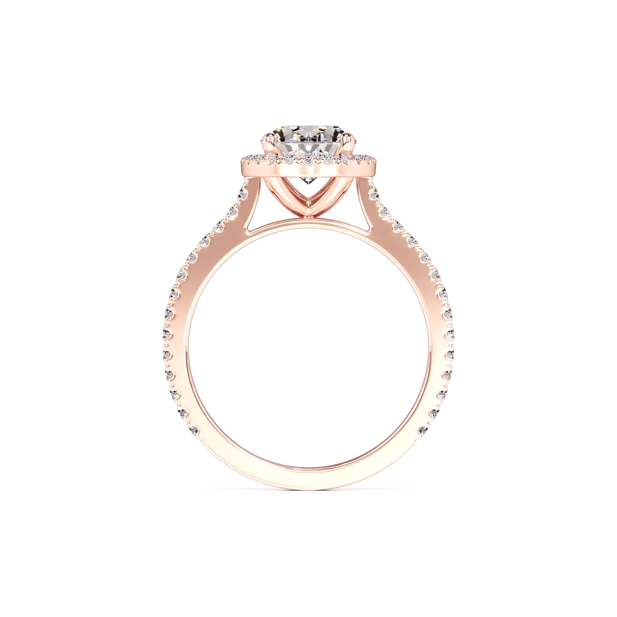 Marisol Moissanite & Lab Grown Diamond Ring | Rose Gold | 4