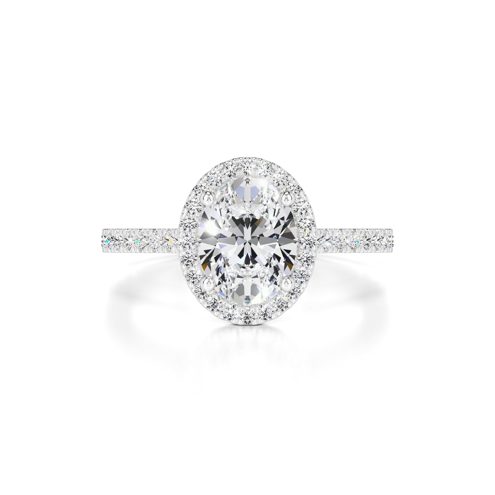 Marisol Moissanite & Lab Grown Diamond Ring | White Gold | 1