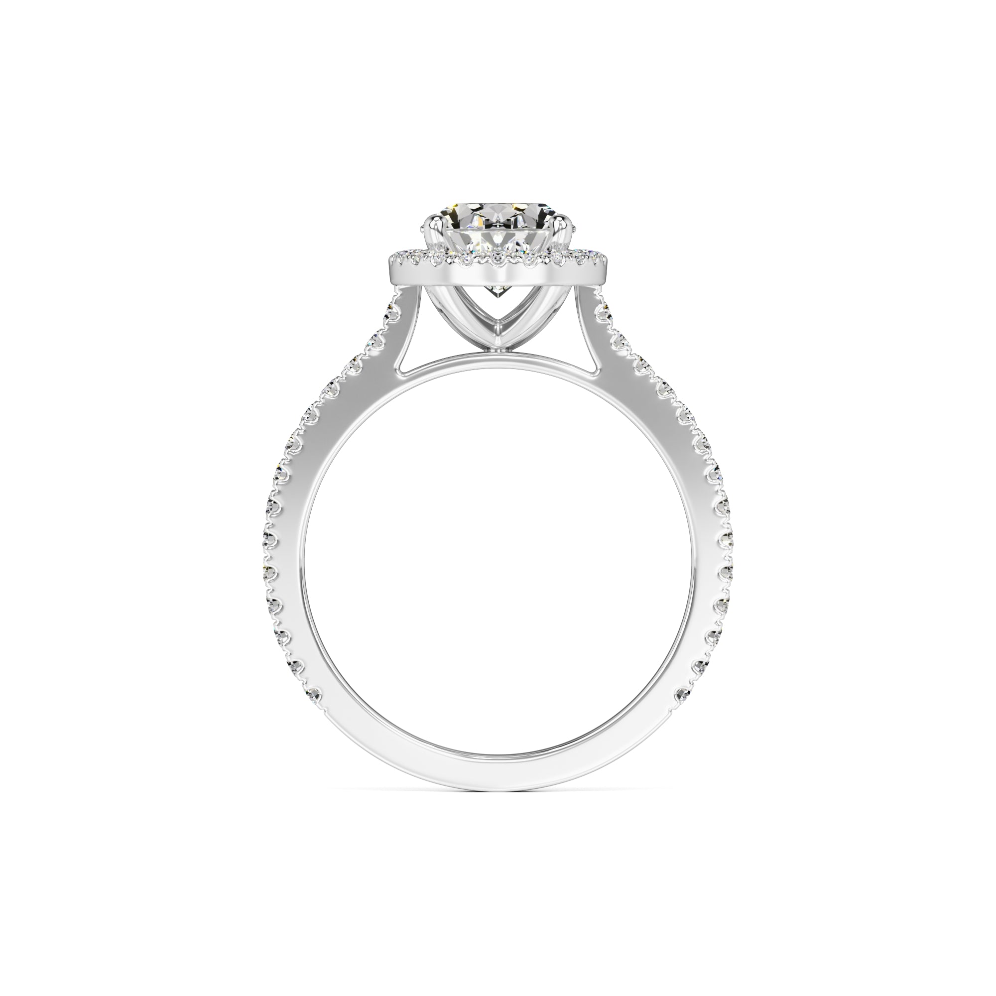 Marisol Moissanite & Lab Grown Diamond Ring | White Gold | 4