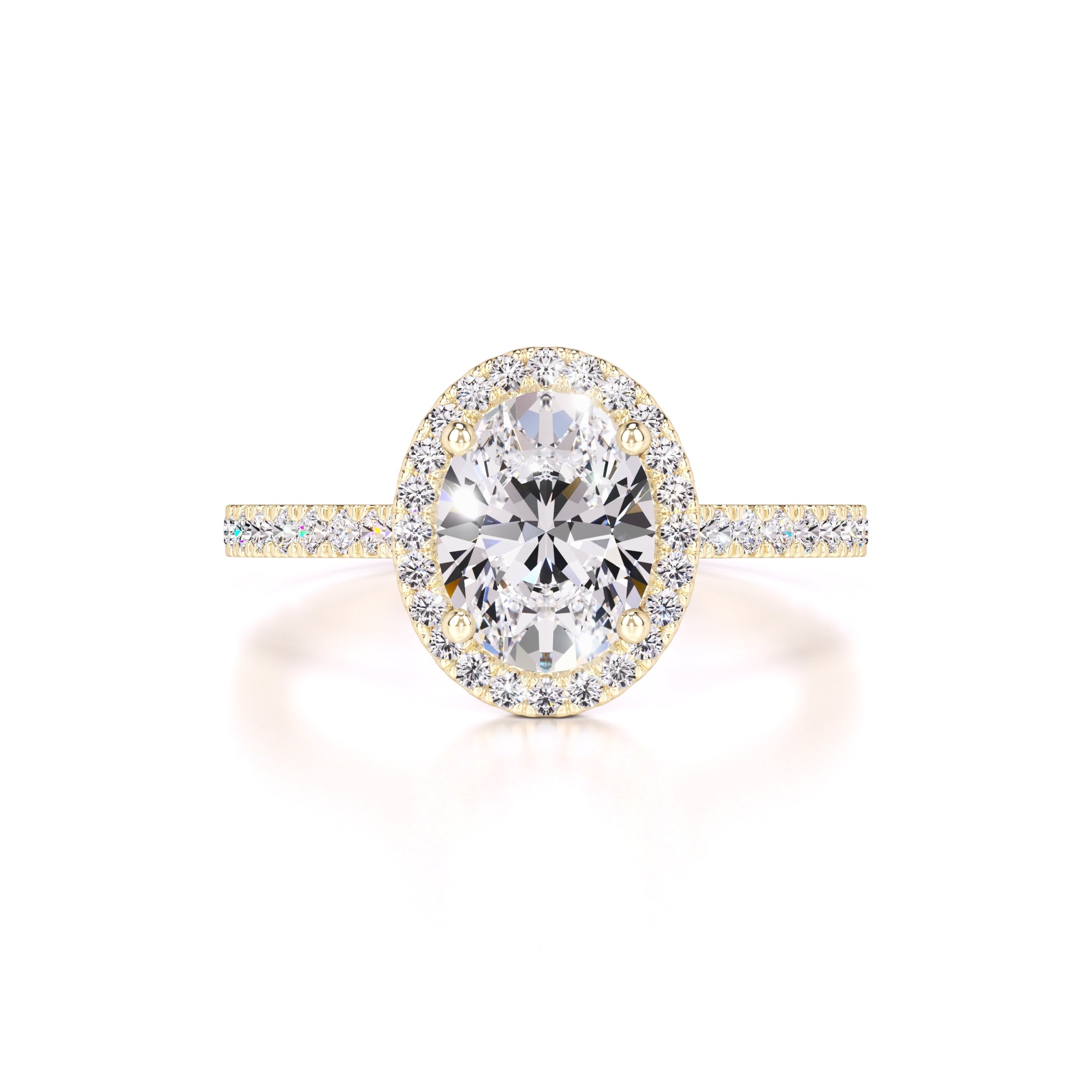 Marisol Moissanite & Lab Grown Diamond Ring | Yellow Gold | 1