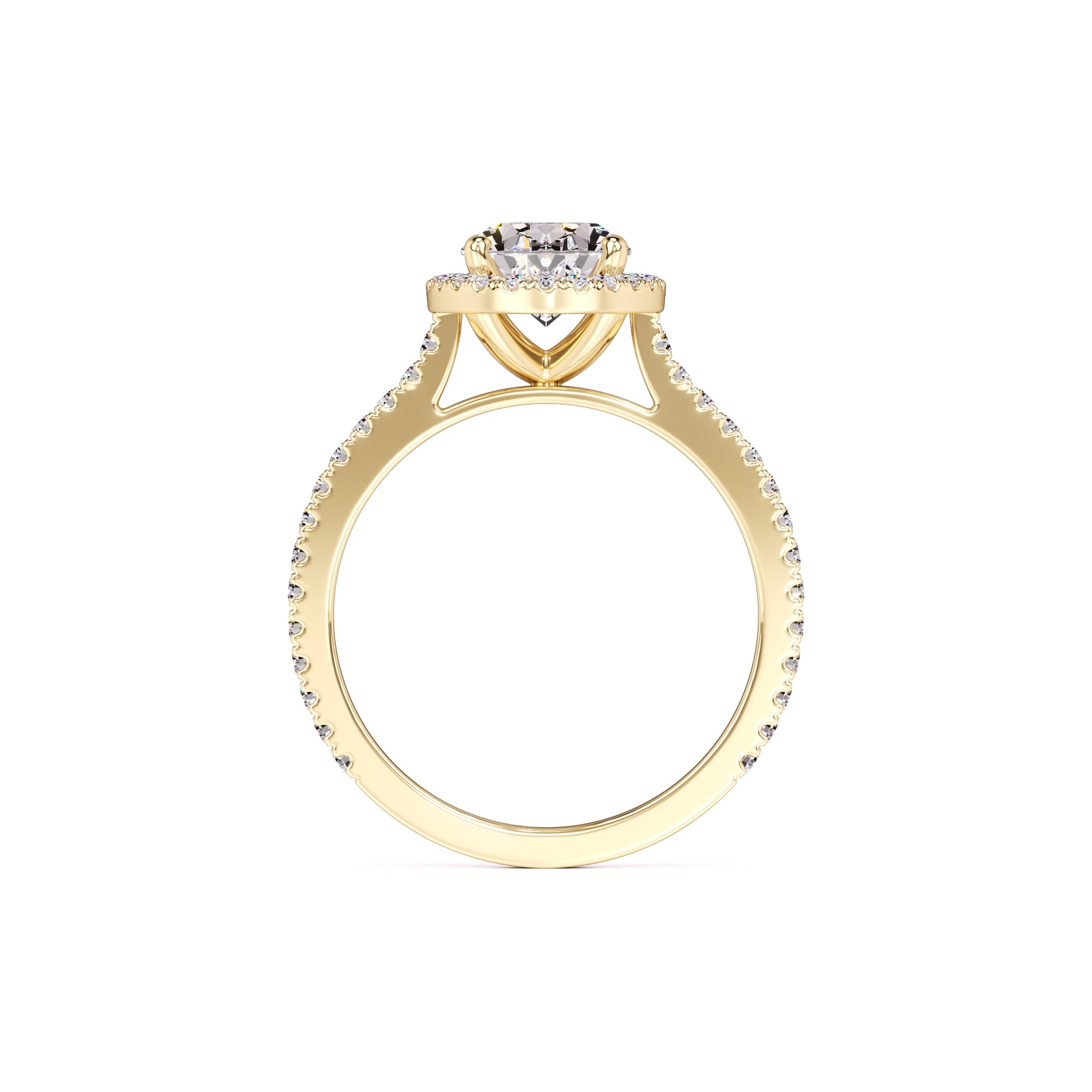 Marisol Moissanite & Lab Grown Diamond Ring | Yellow Gold | 4