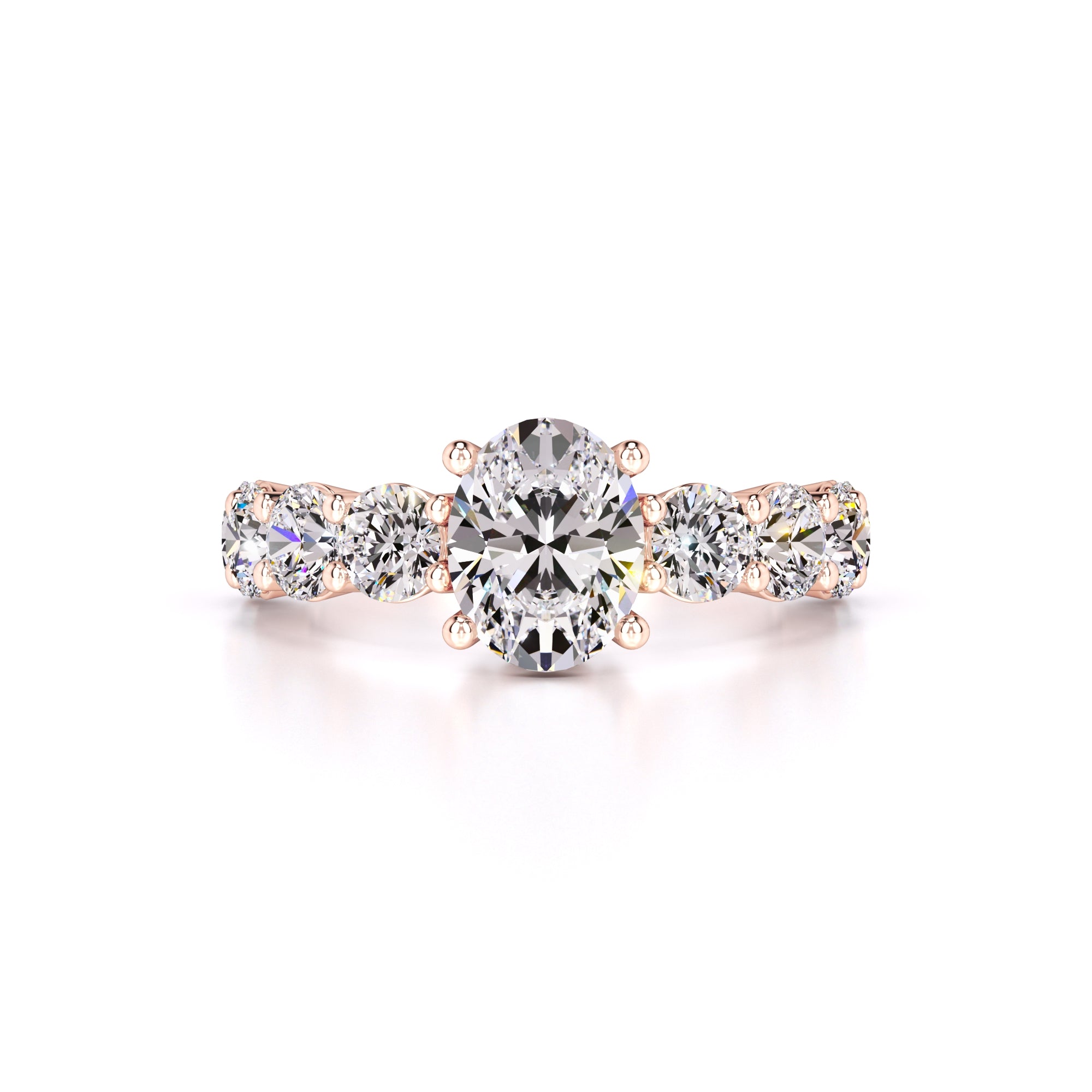 Teresa Moissanite & Lab Grown Diamond Ring | Rose Gold | 1