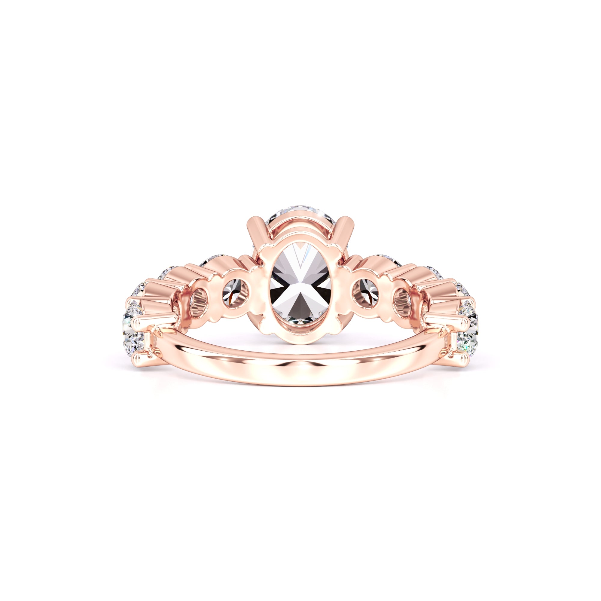 Teresa Moissanite & Lab Grown Diamond Ring | Rose Gold | 3