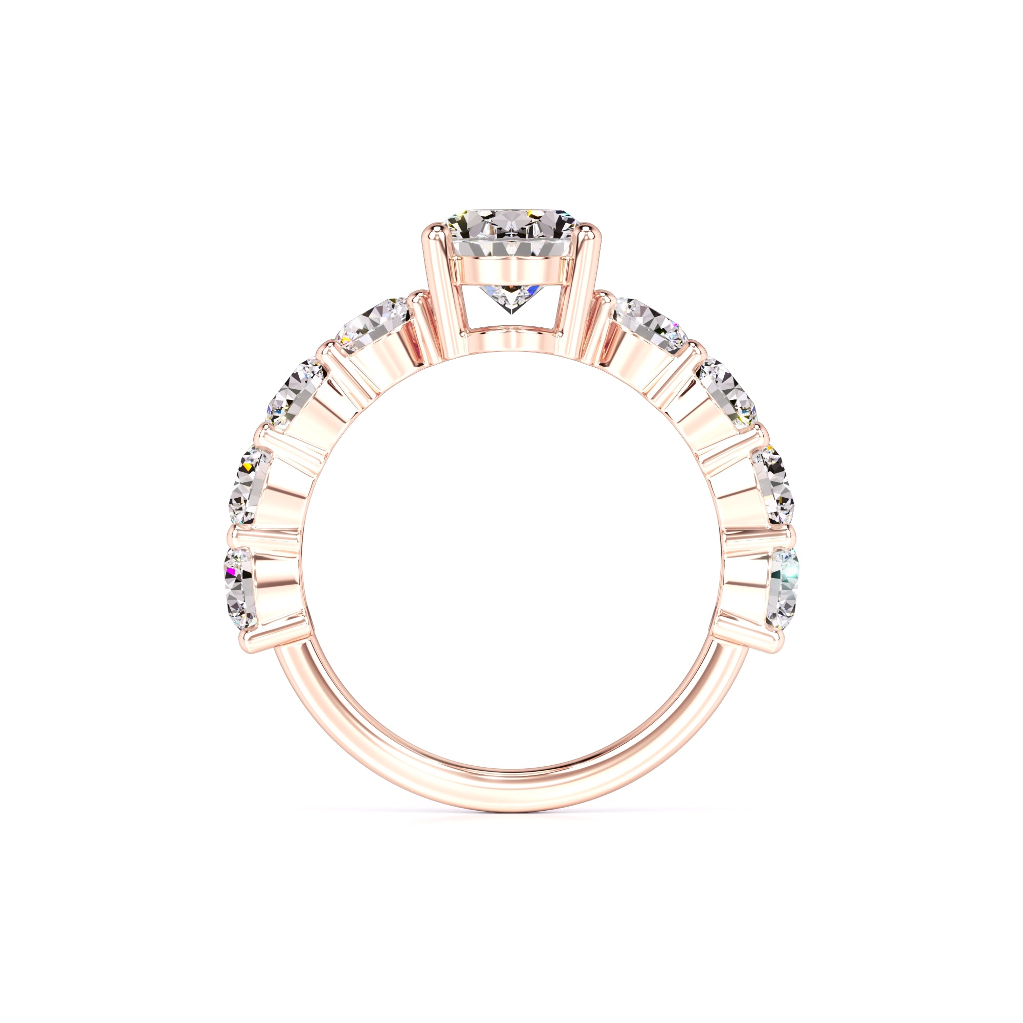 Teresa Moissanite & Lab Grown Diamond Ring | Rose Gold | 4