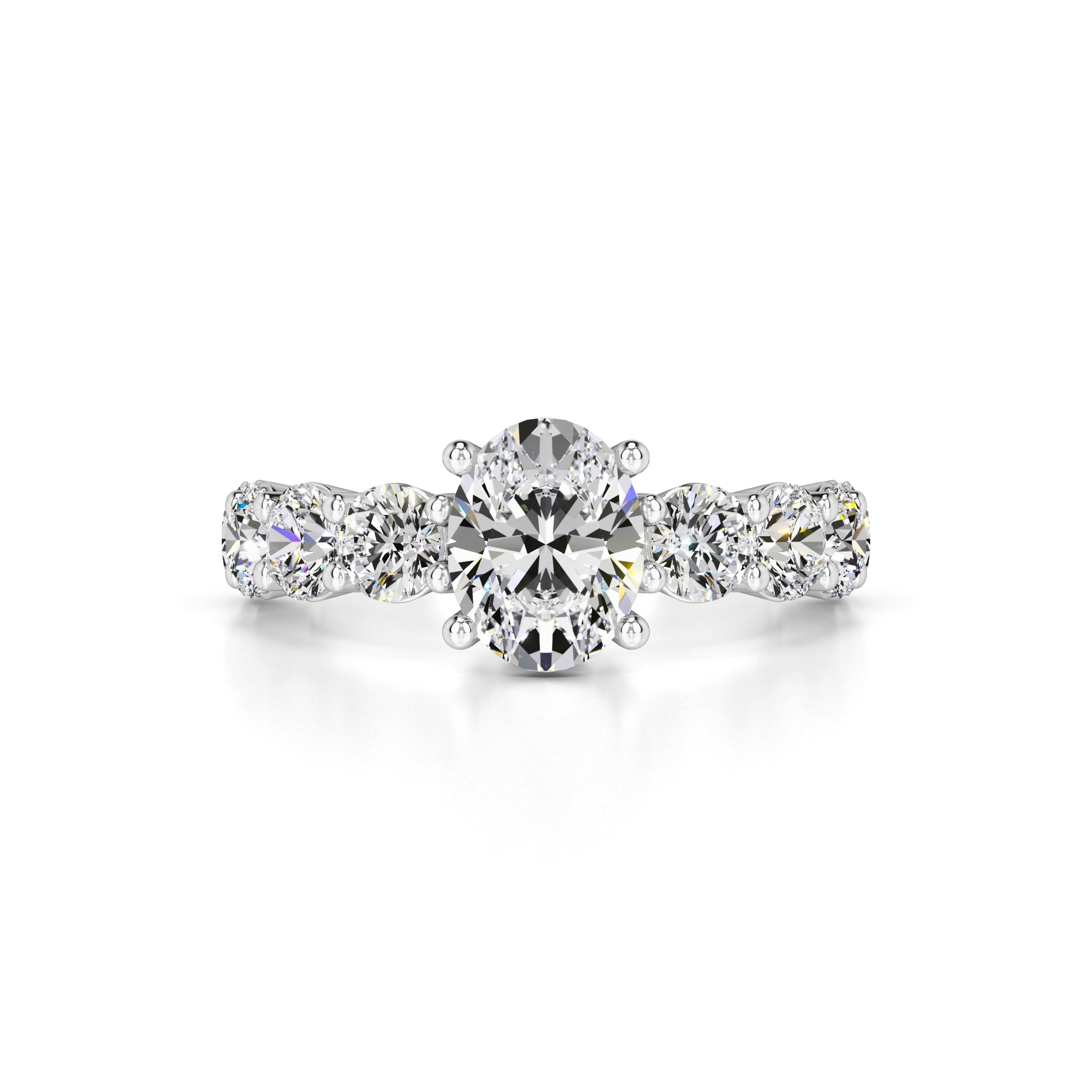 Teresa Moissanite & Lab Grown Diamond Ring | White Gold | 1