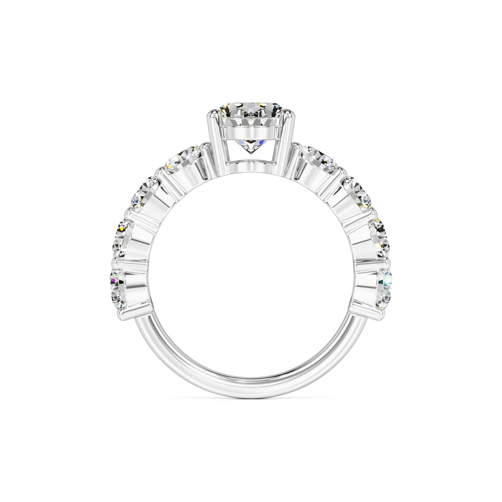 Teresa Moissanite & Lab Grown Diamond Ring | White Gold | 4