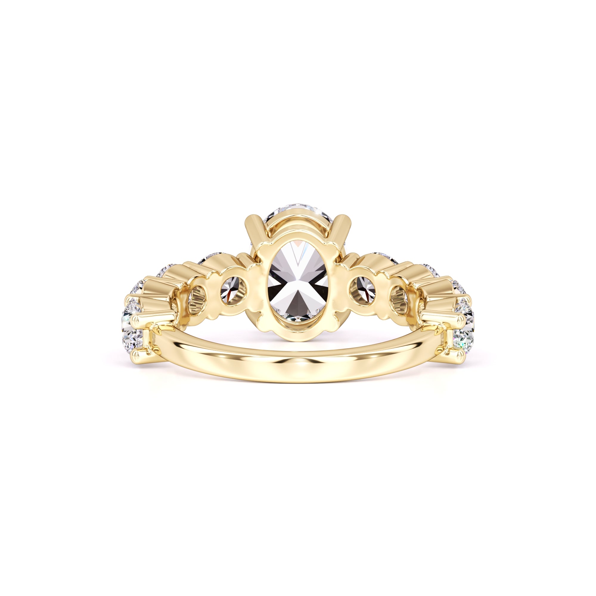 Teresa Moissanite & Lab Grown Diamond Ring | Yellow Gold | 3