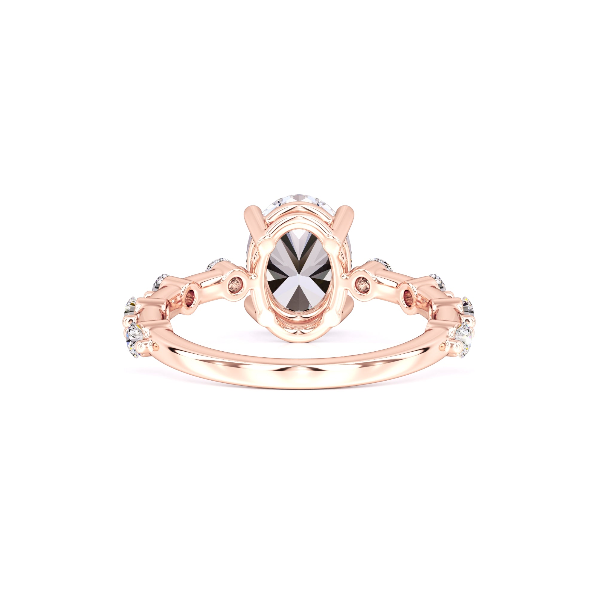 Maggie Moissanite & Lab Grown Diamond Ring | Rose Gold | 3