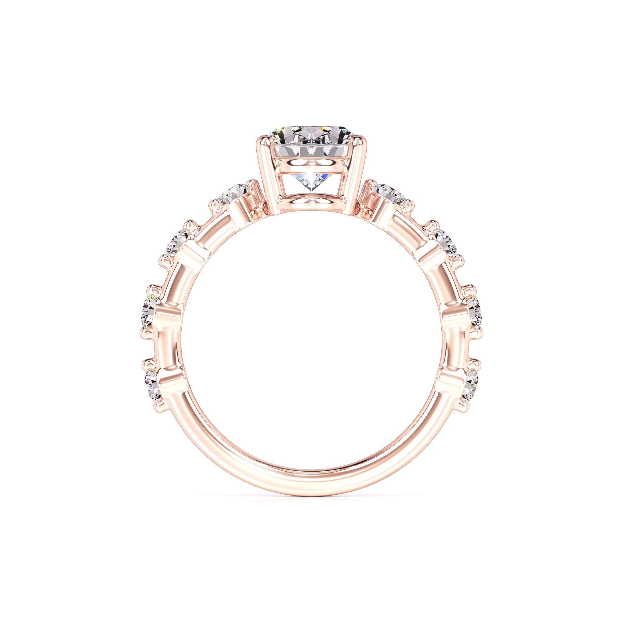 Maggie Moissanite & Lab Grown Diamond Ring | Rose Gold | 4