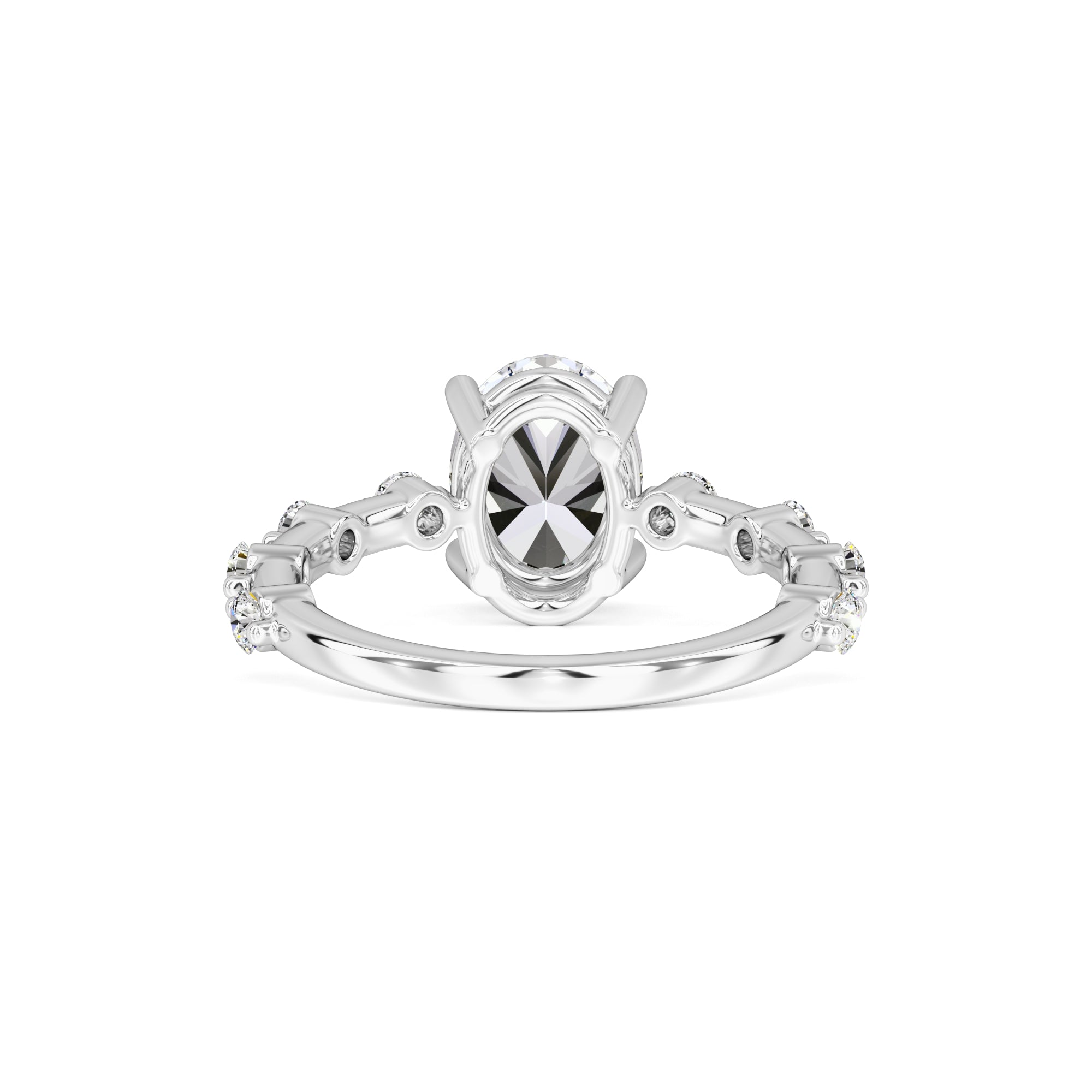 Maggie Moissanite & Lab Grown Diamond Ring | White Gold | 3