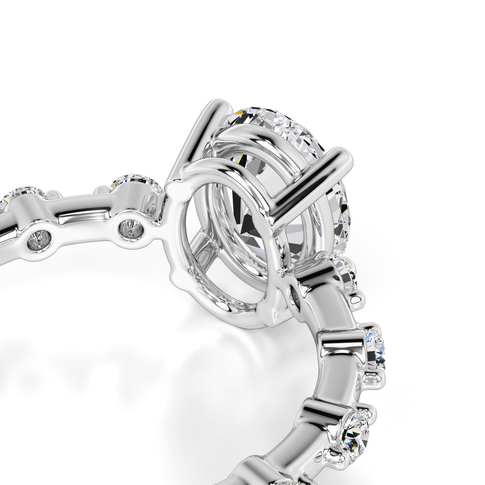 Maggie Moissanite & Lab Grown Diamond Ring | White Gold | 2