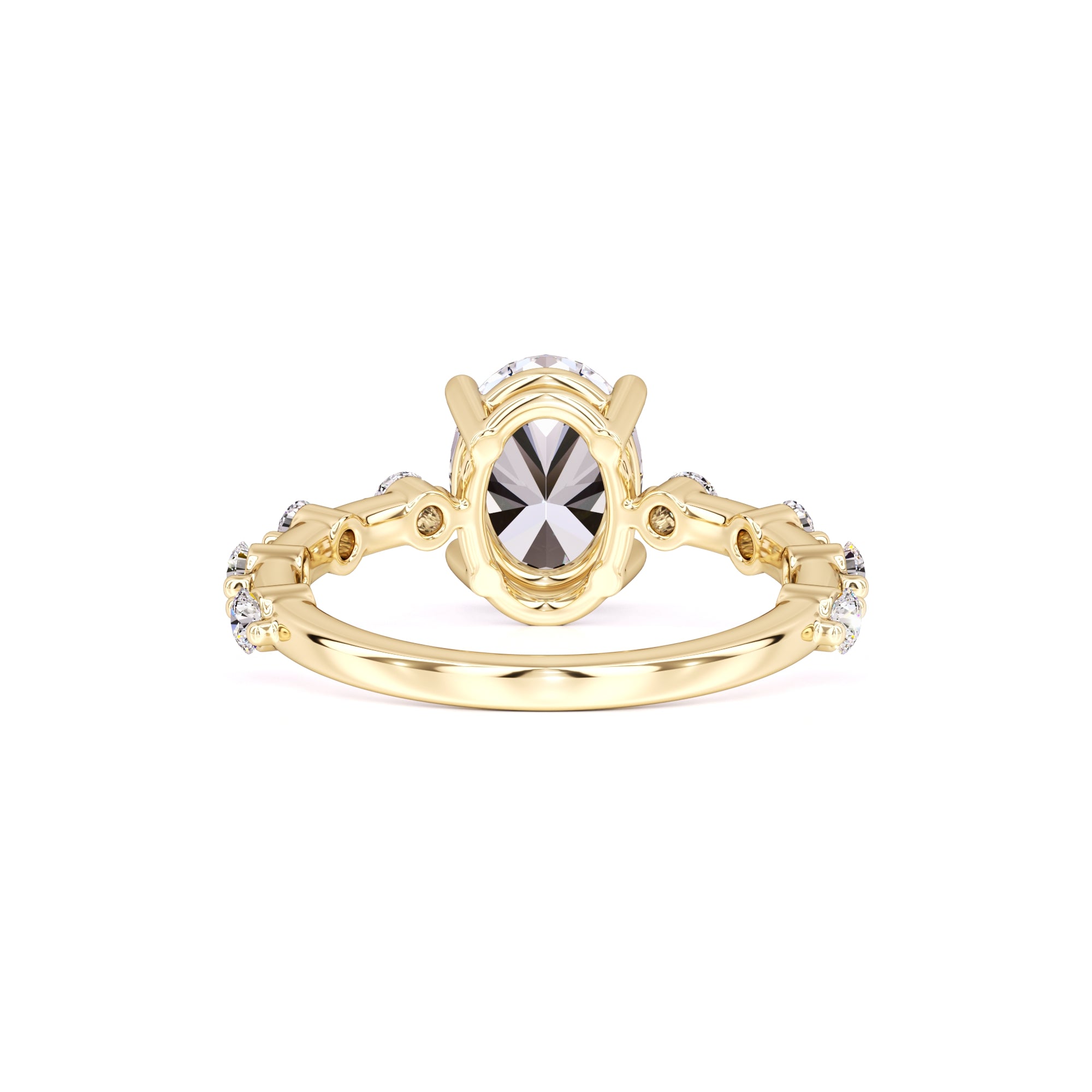 Maggie Moissanite & Lab Grown Diamond Ring | Yellow Gold | 3