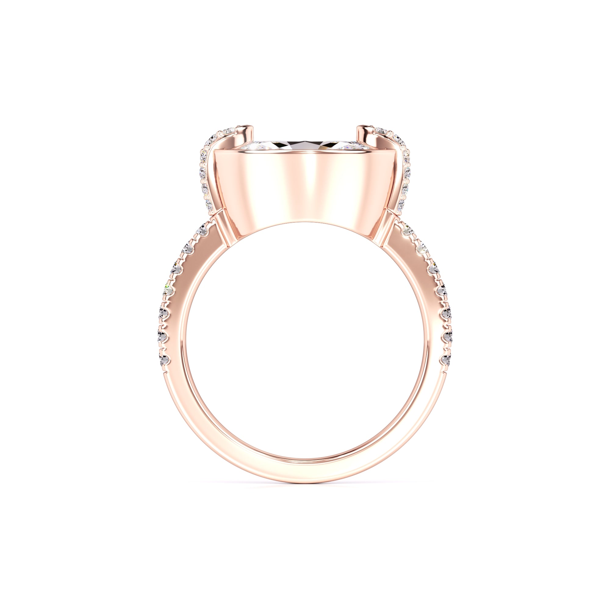 Victoria Moissanite & Lab Grown Diamond Ring | Rose Gold | 4