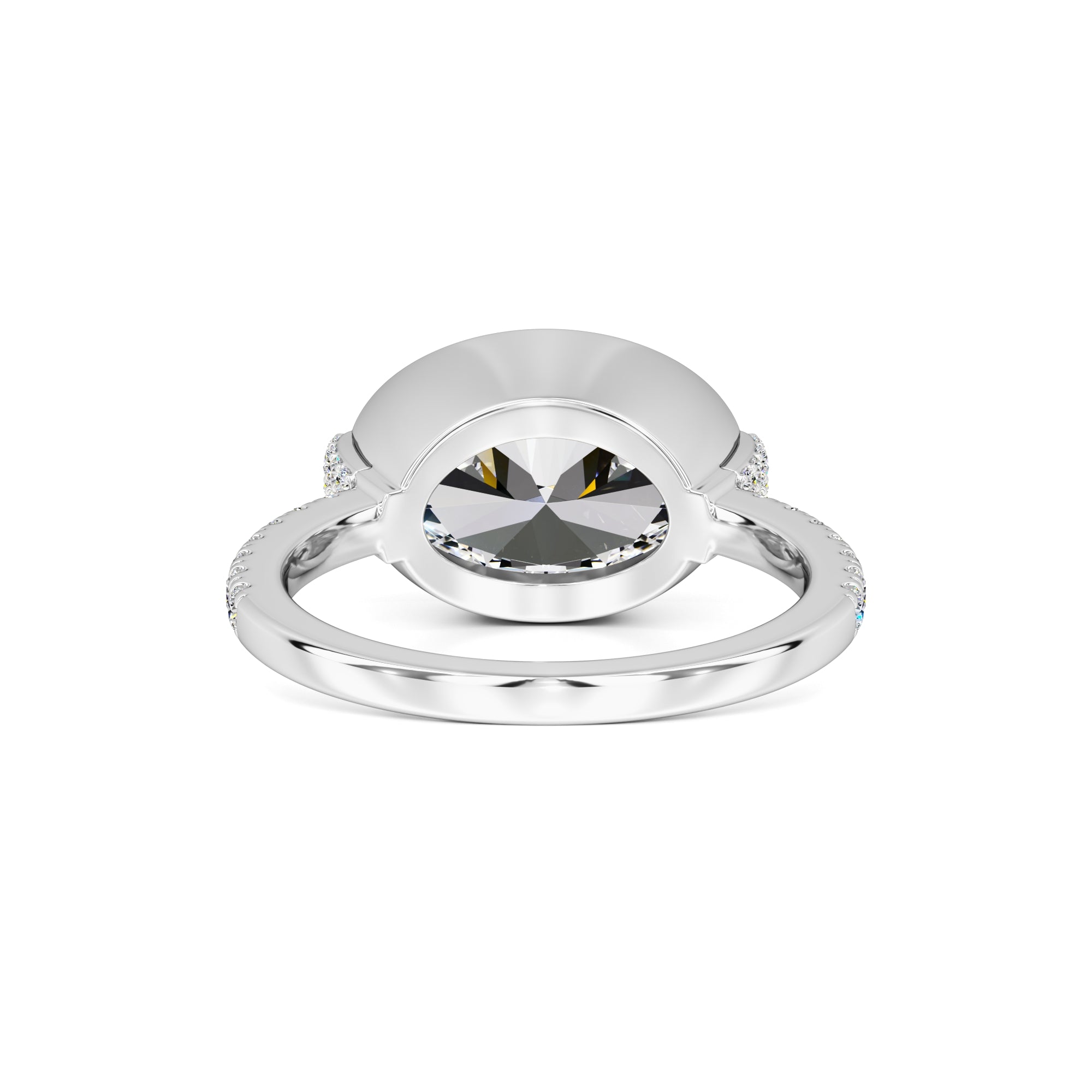 Victoria Moissanite & Lab Grown Diamond Ring | White Gold | 3
