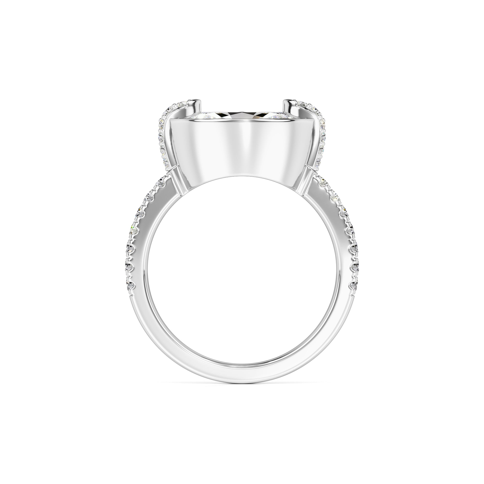 Victoria Moissanite & Lab Grown Diamond Ring | White Gold | 4