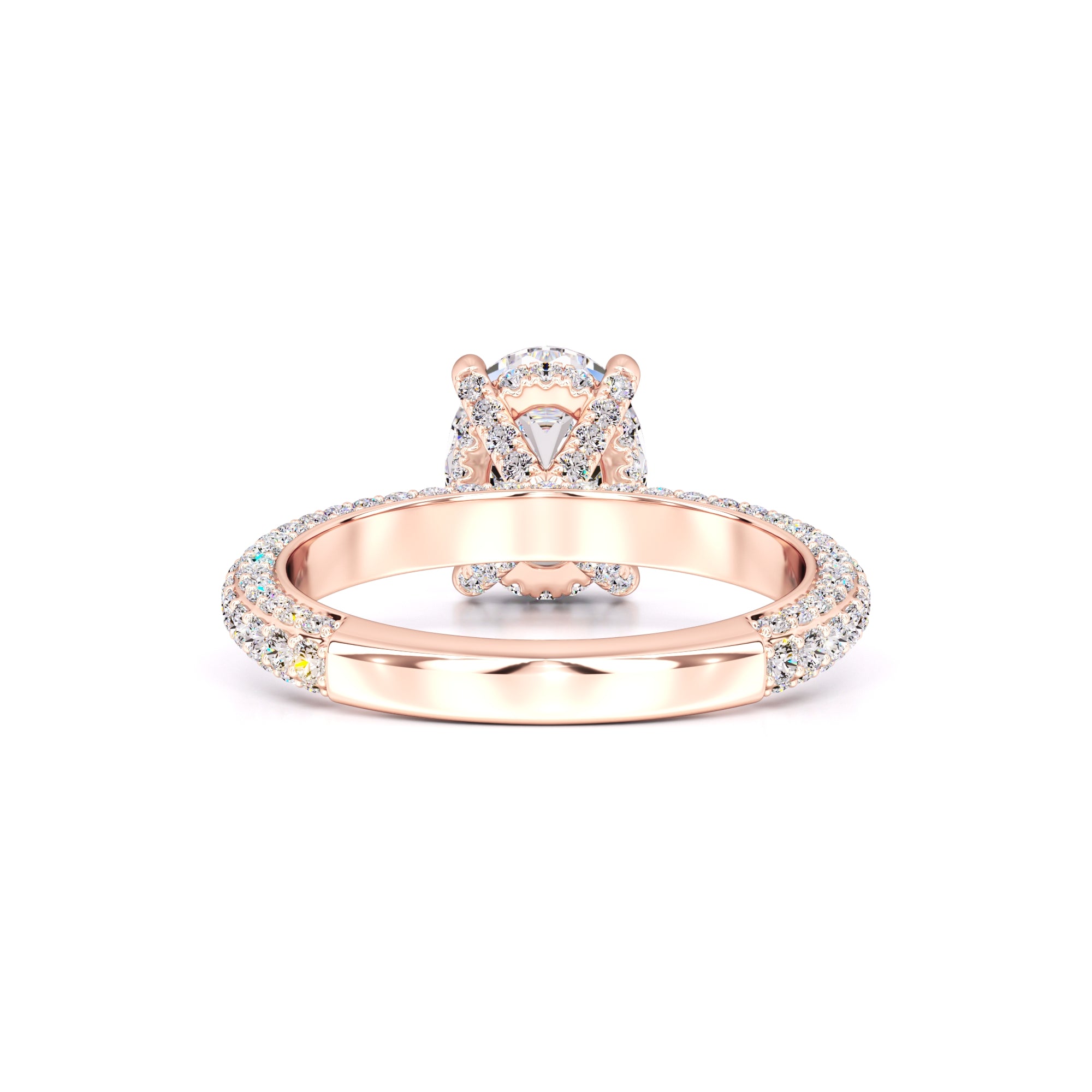 Fiona Moissanite & Lab Grown Diamond Ring | Rose Gold | 3