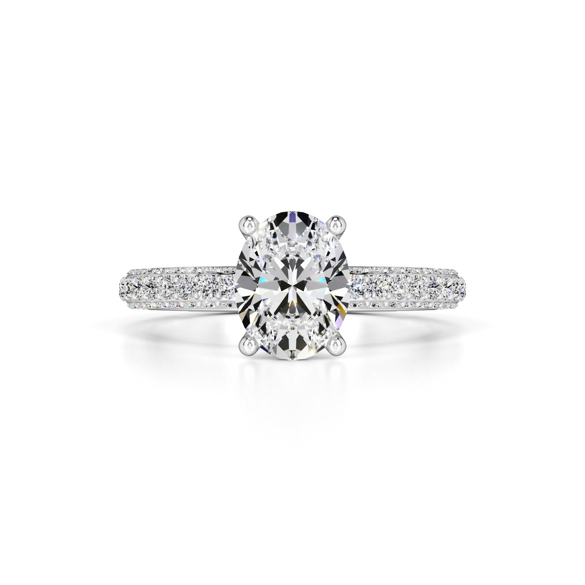 Fiona Moissanite & Lab Grown Diamond Ring | White Gold | 1