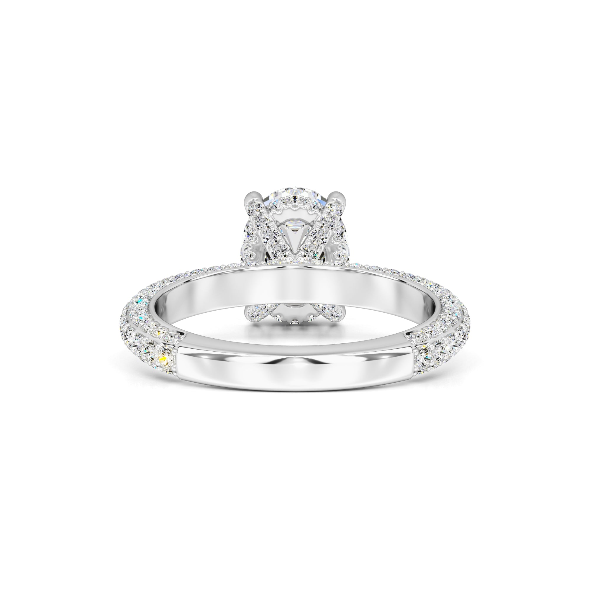 Fiona Moissanite & Lab Grown Diamond Ring | White Gold | 3