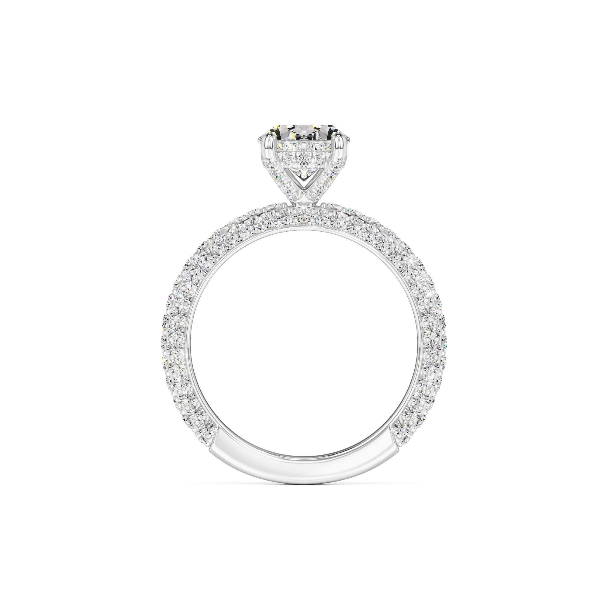 Fiona Moissanite & Lab Grown Diamond Ring | White Gold | 4