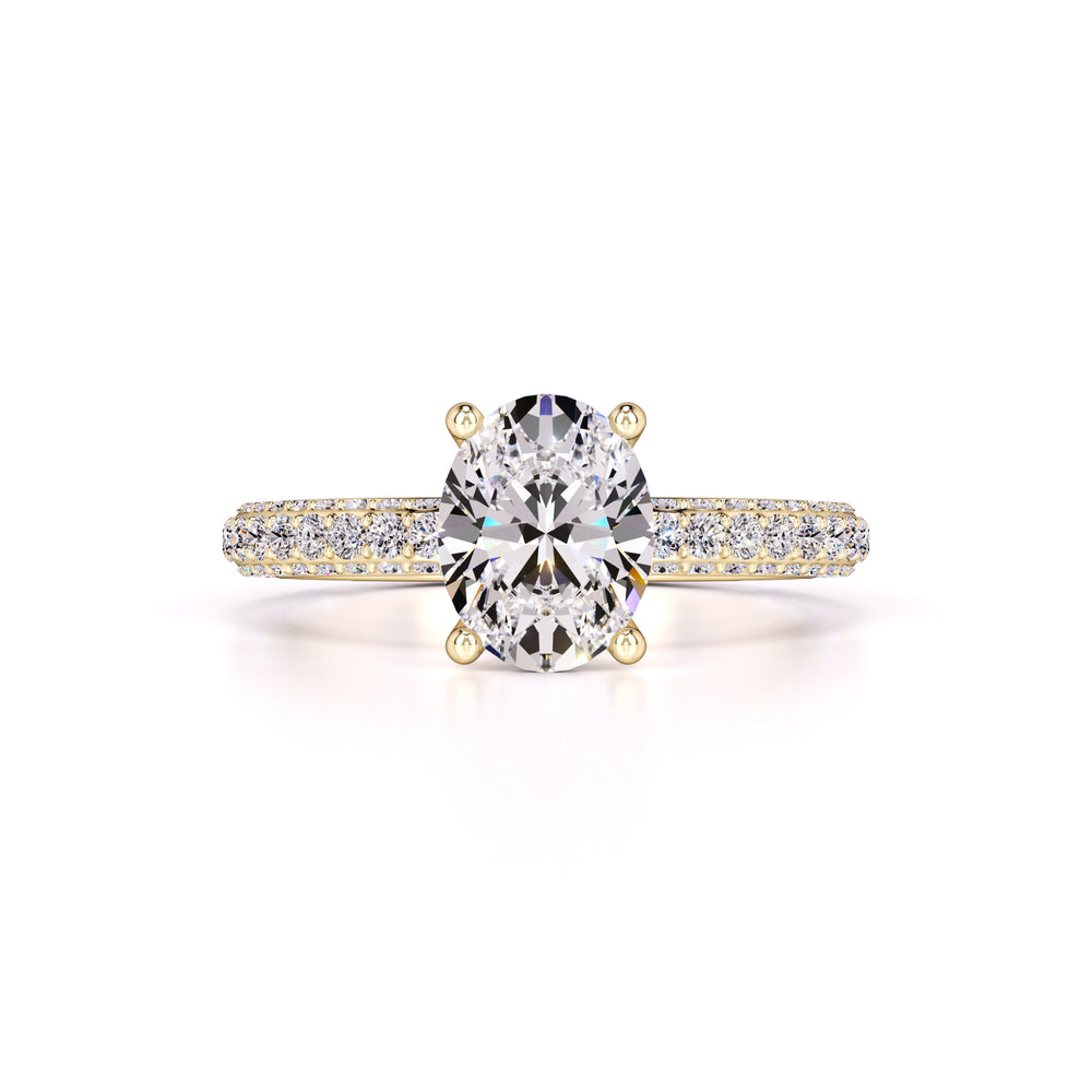Fiona Moissanite & Lab Grown Diamond Ring | Yellow Gold | 1